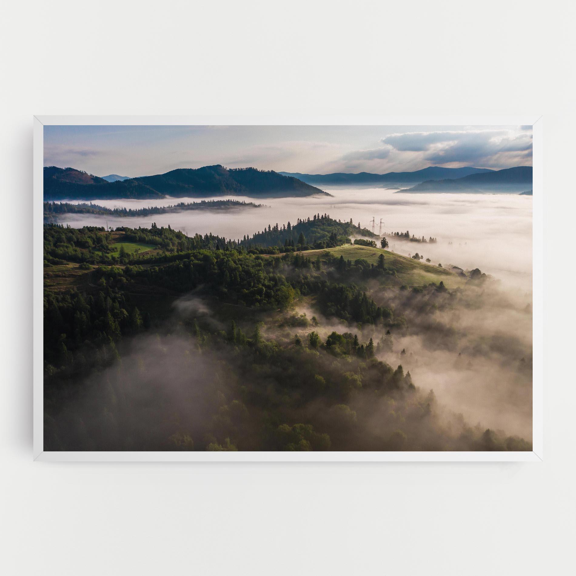 Картина на платно Foggy Forest View mockup 0