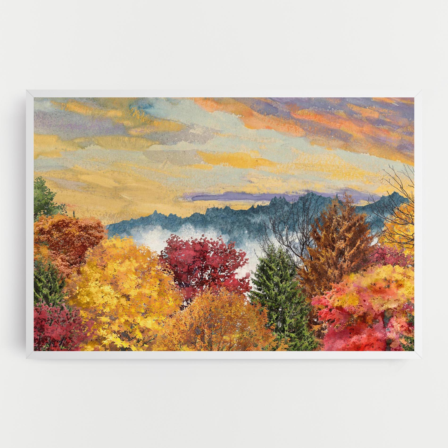 Картина на платно Mix Color Trees mockup 0