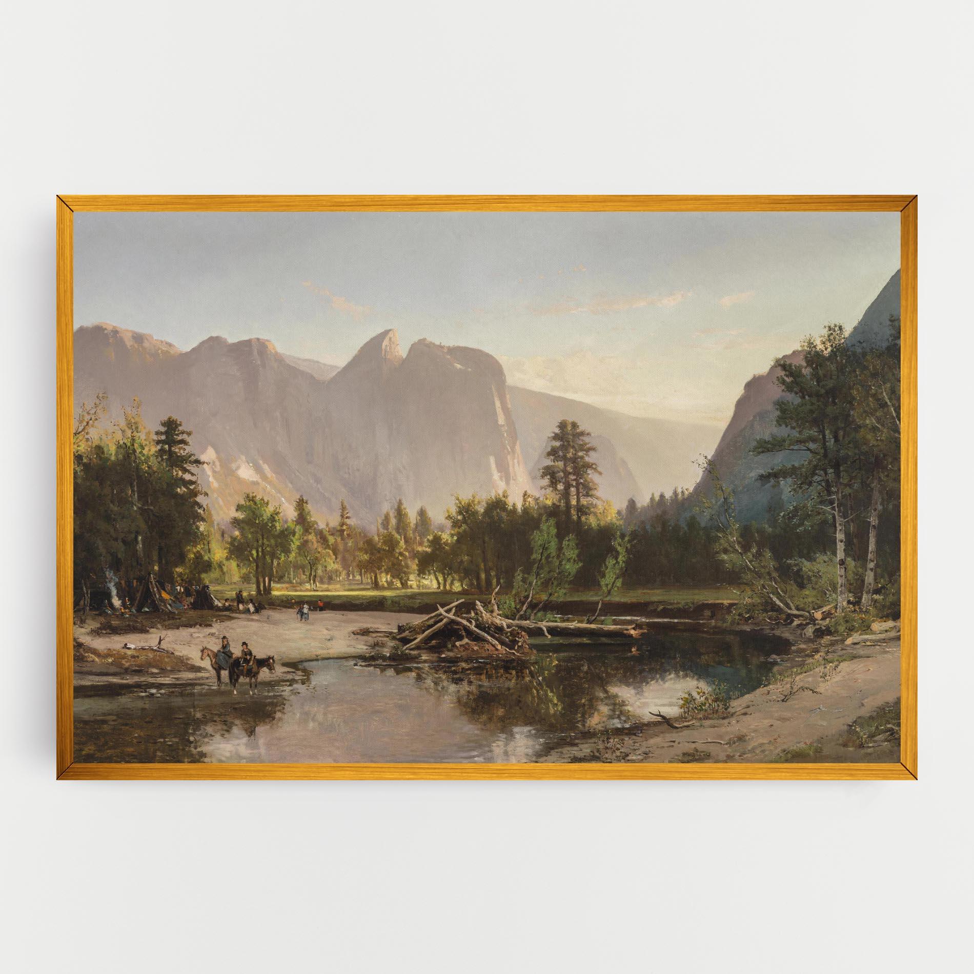 Картина на платно Small Lake Forest mockup 0