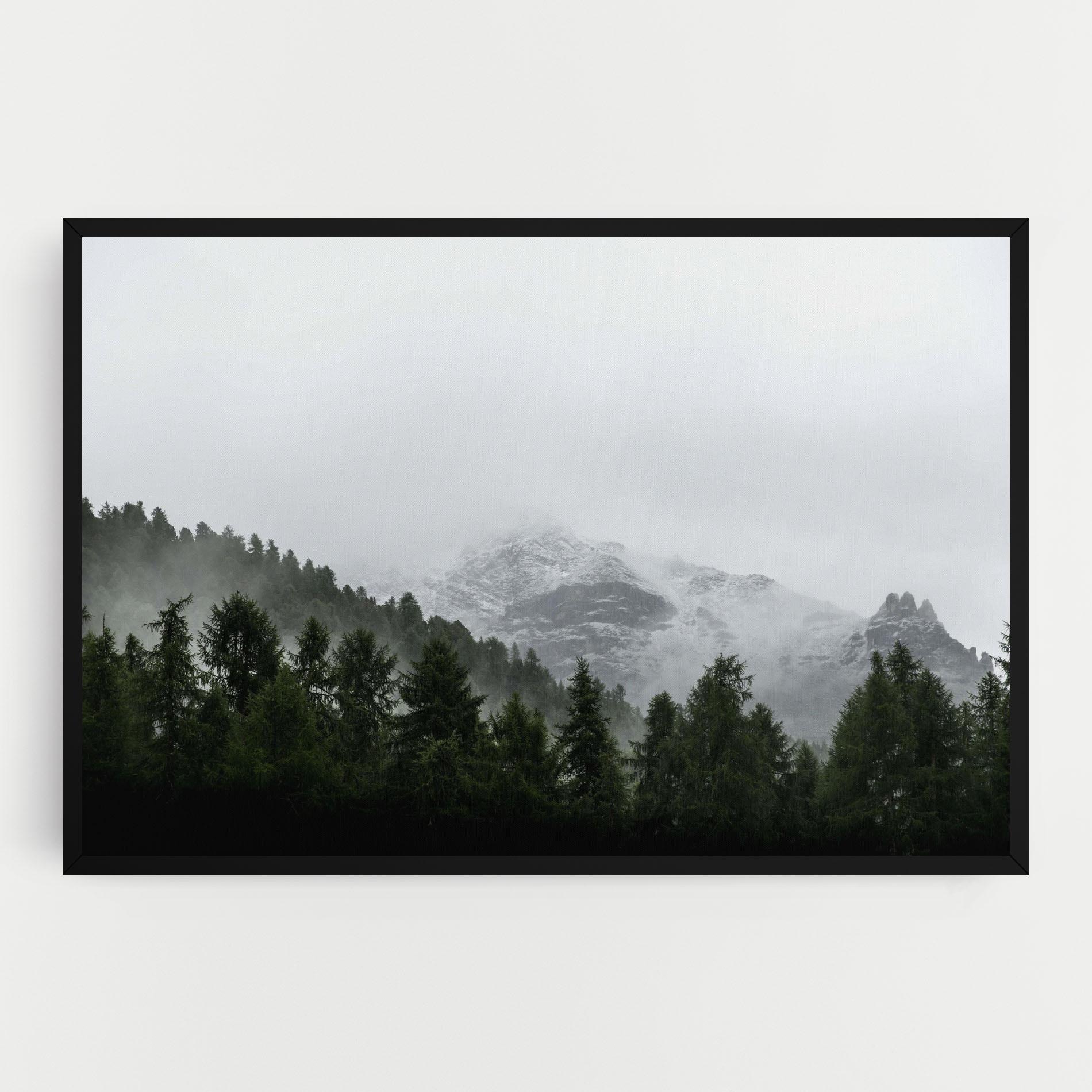 Картина на платно Foggy Mountain Forest mockup 0