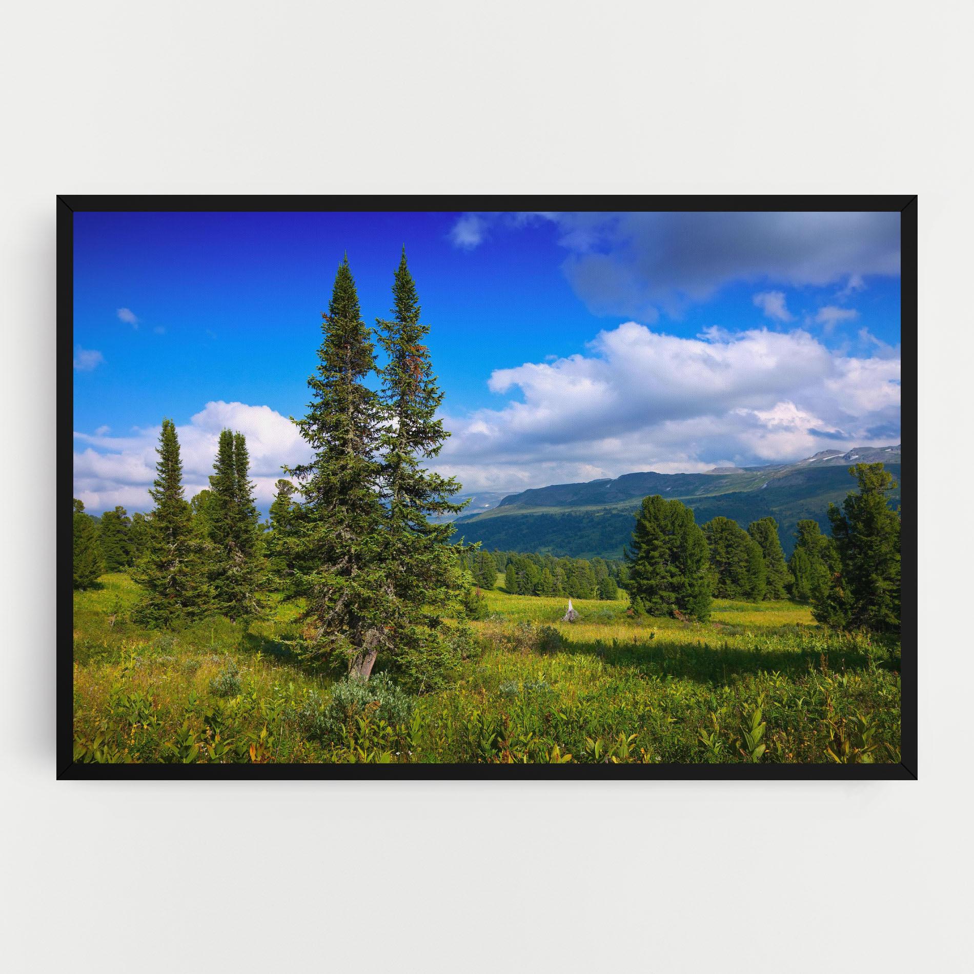 Картина на платно Morning Sunny Field mockup 0