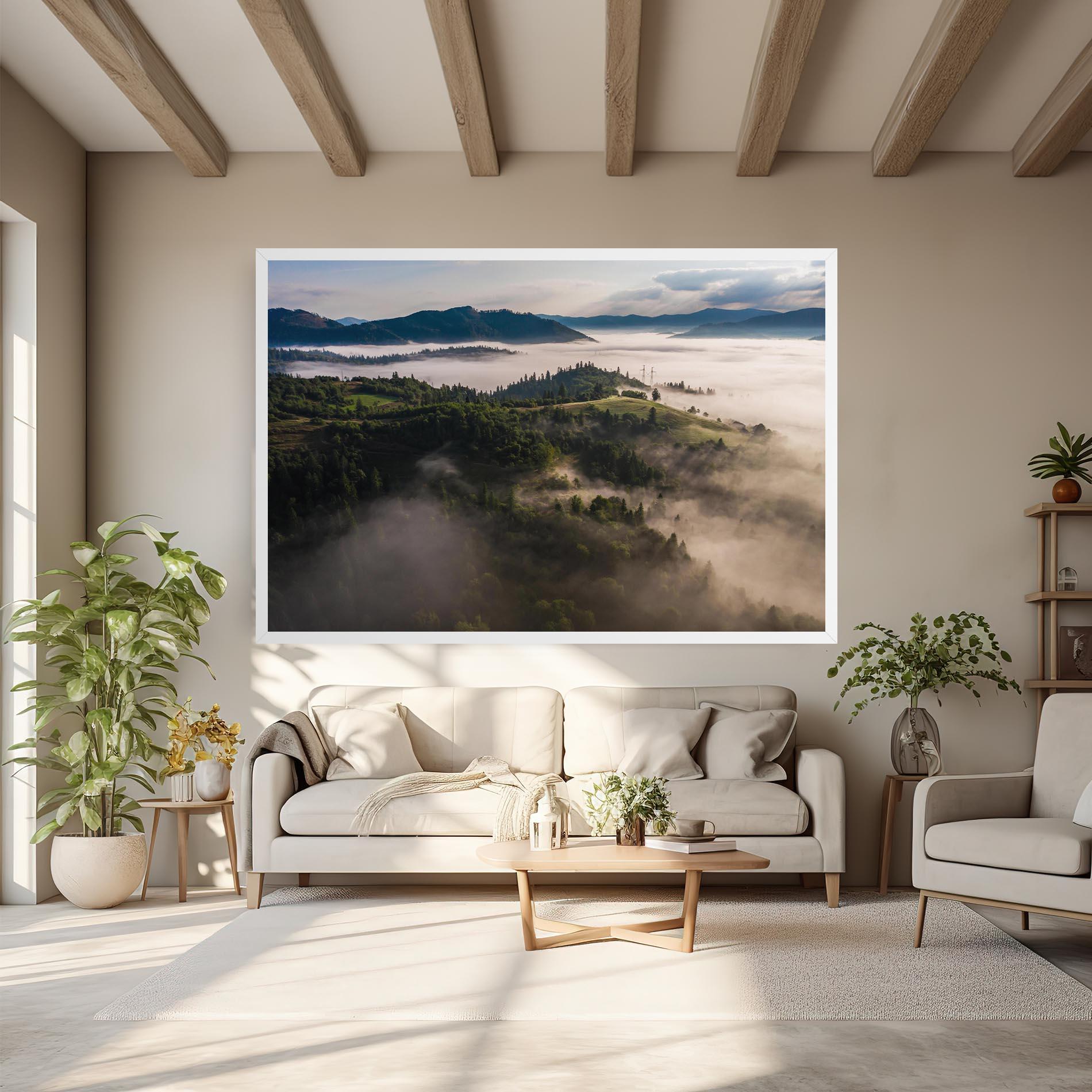 Картина на платно Foggy Forest View mockup 6