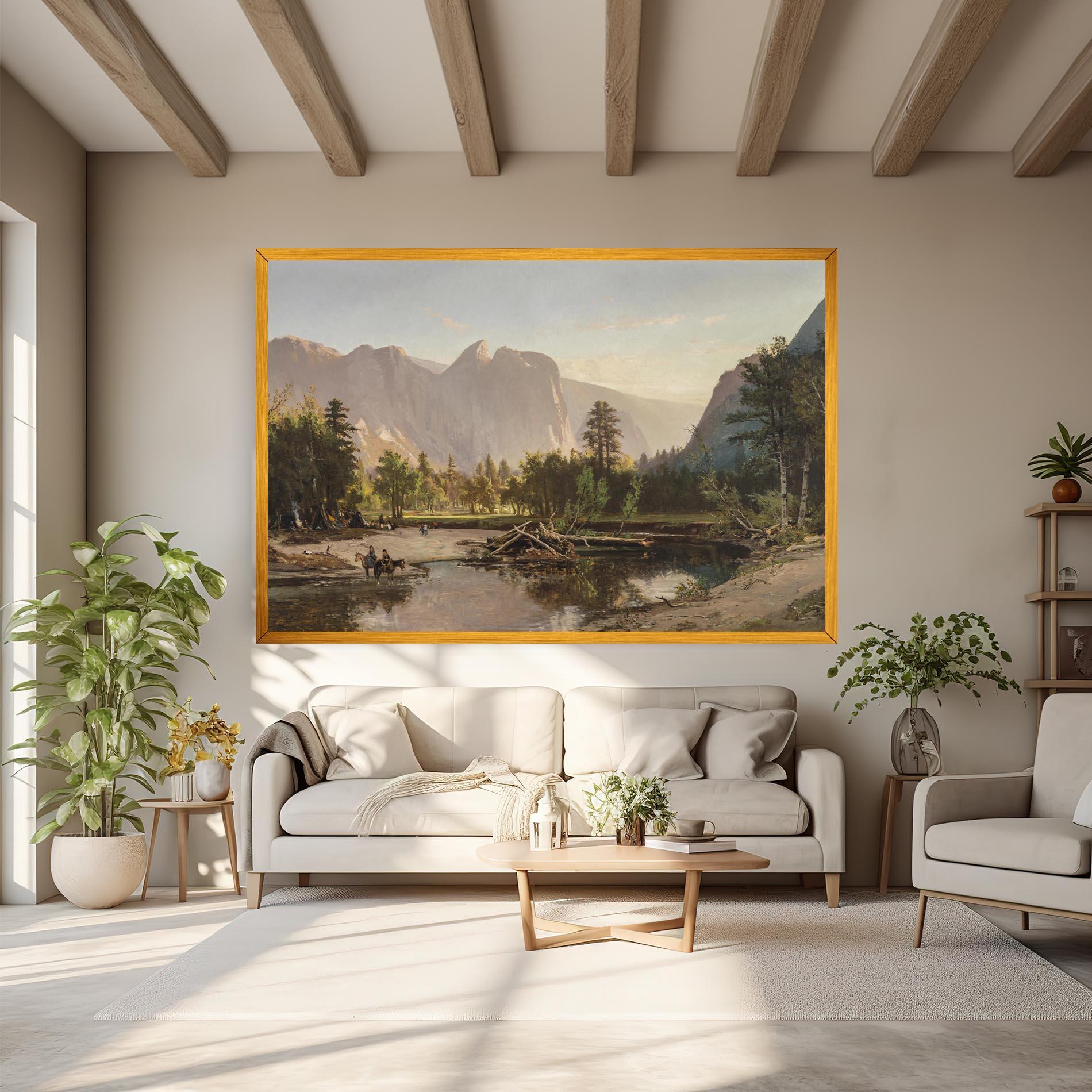Картина на платно Small Lake Forest mockup 6