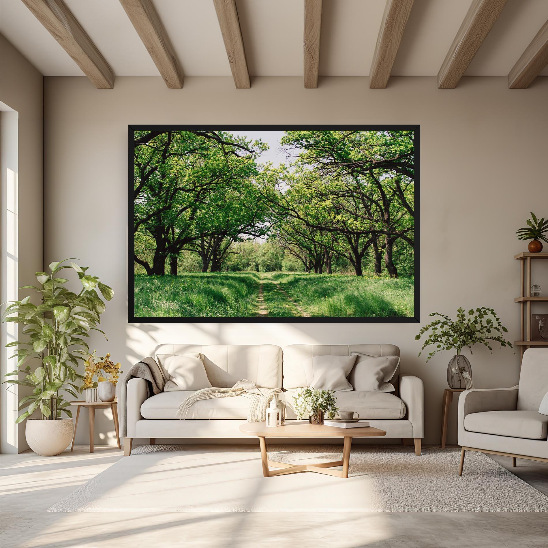 Картина на платно Forest Green Path mockup 6