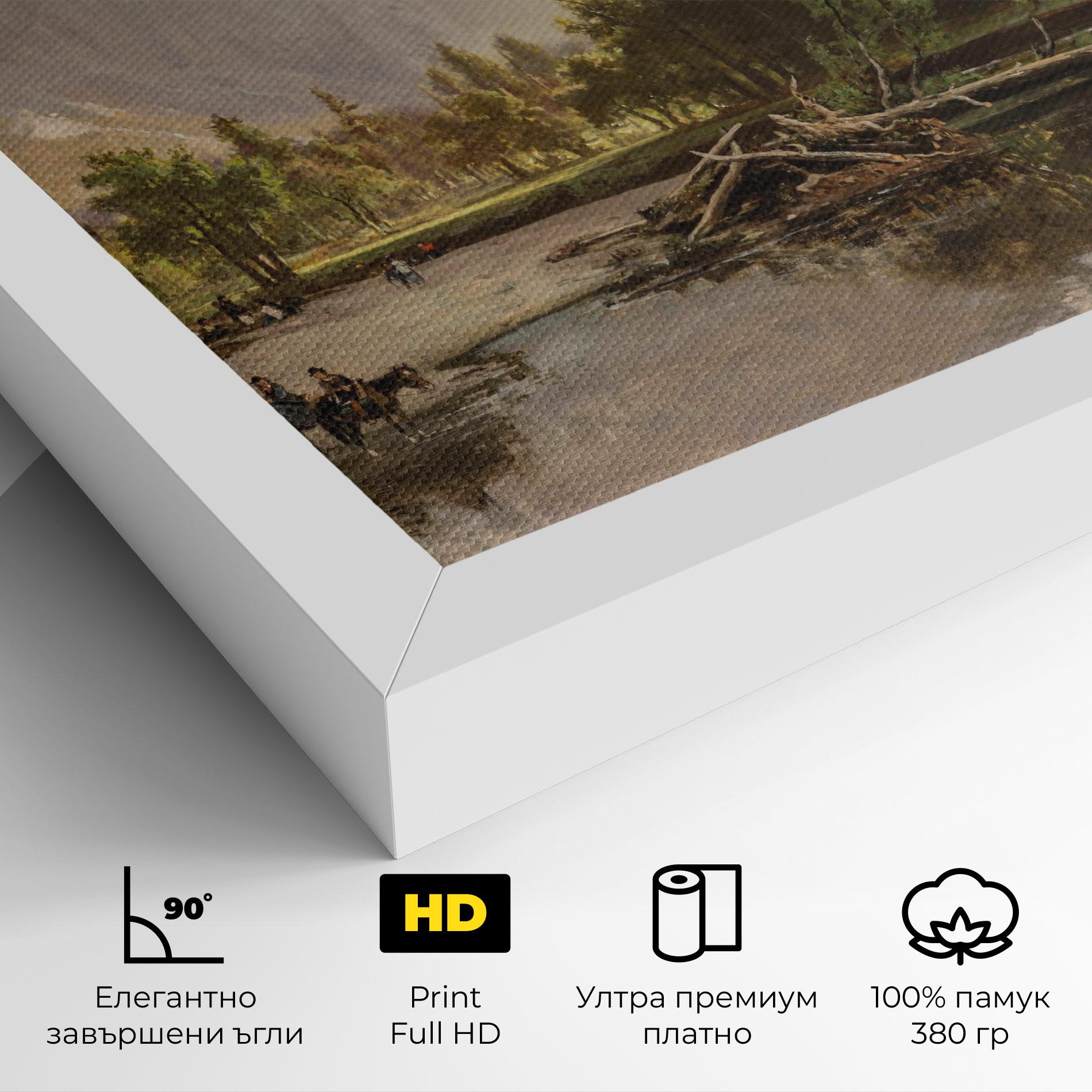 Картина на платно Small Lake Forest mockup 4