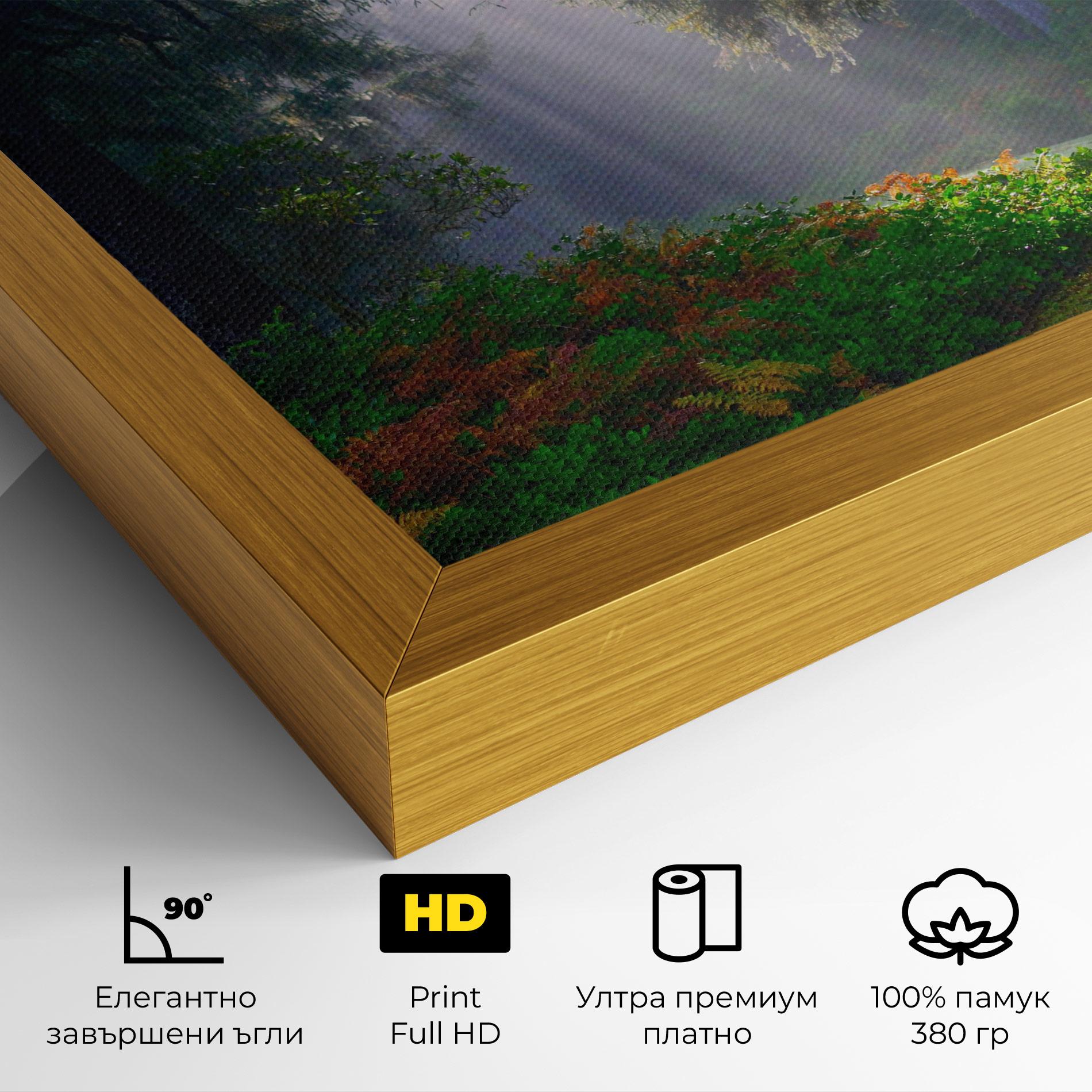 Картина на платно Forest Light mockup 4