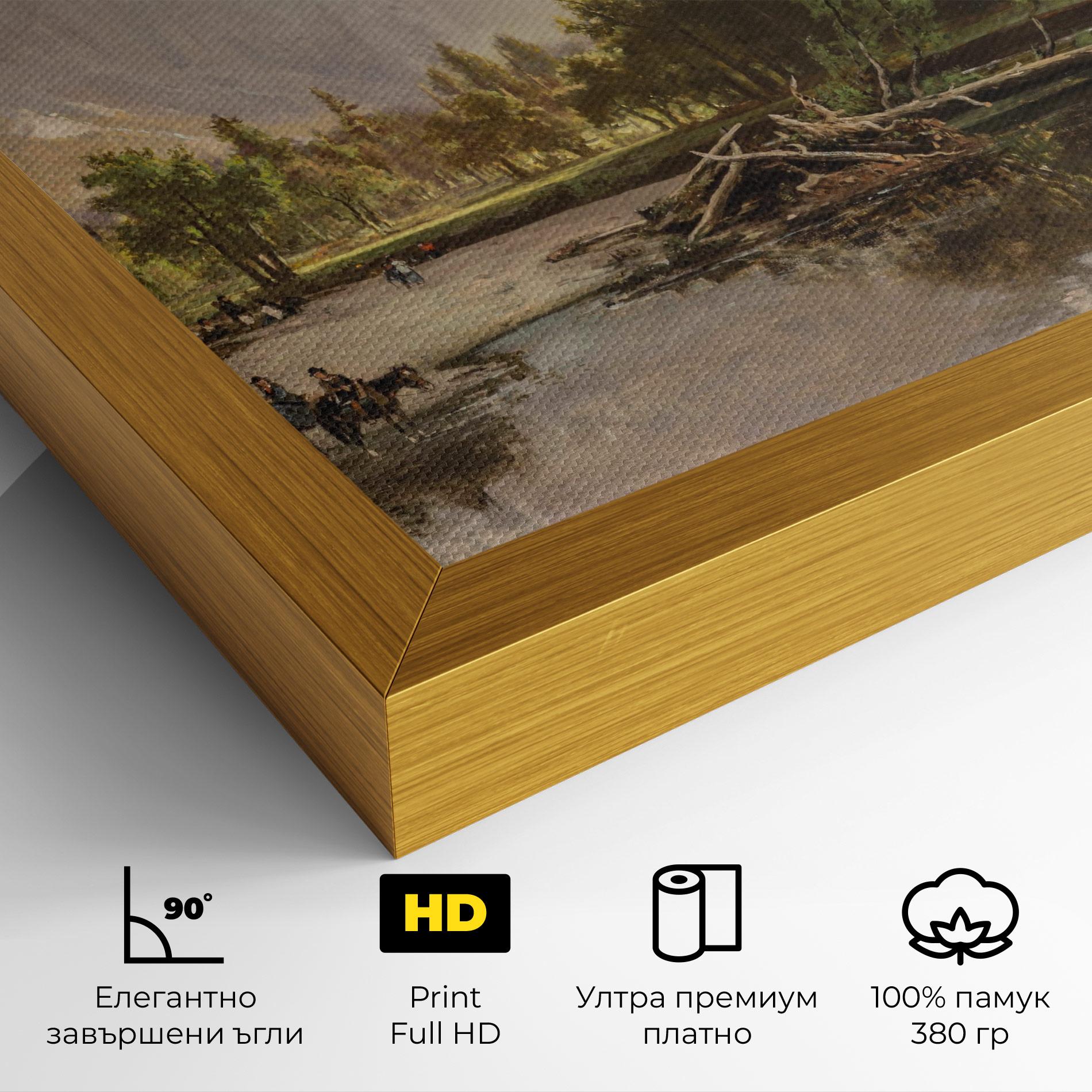 Картина на платно Small Lake Forest mockup 4