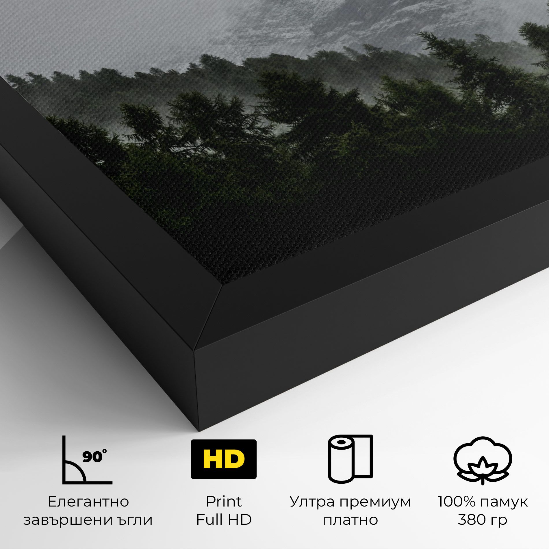 Foggy Mountain Forest mockup 4