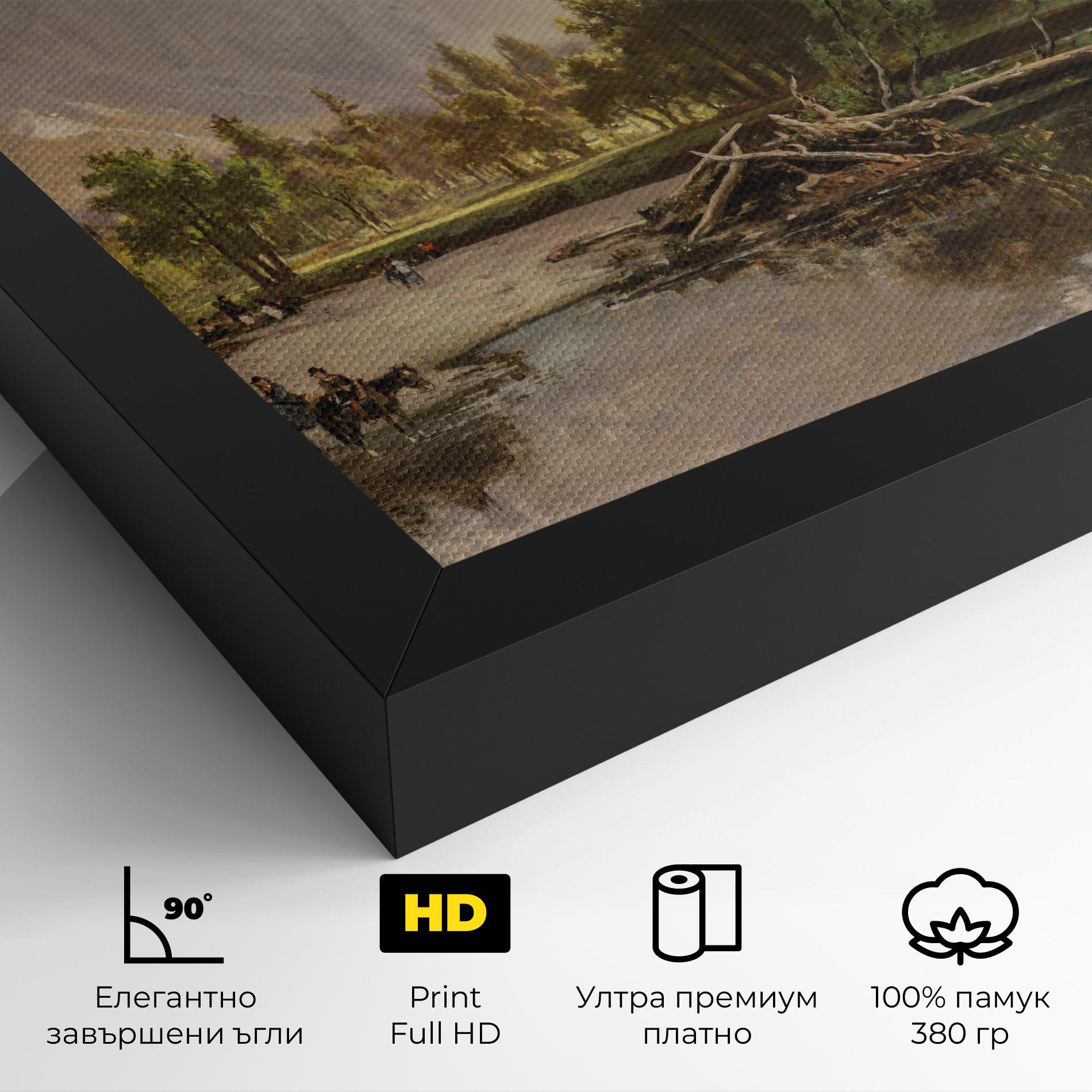Картина на платно Small Lake Forest mockup 4