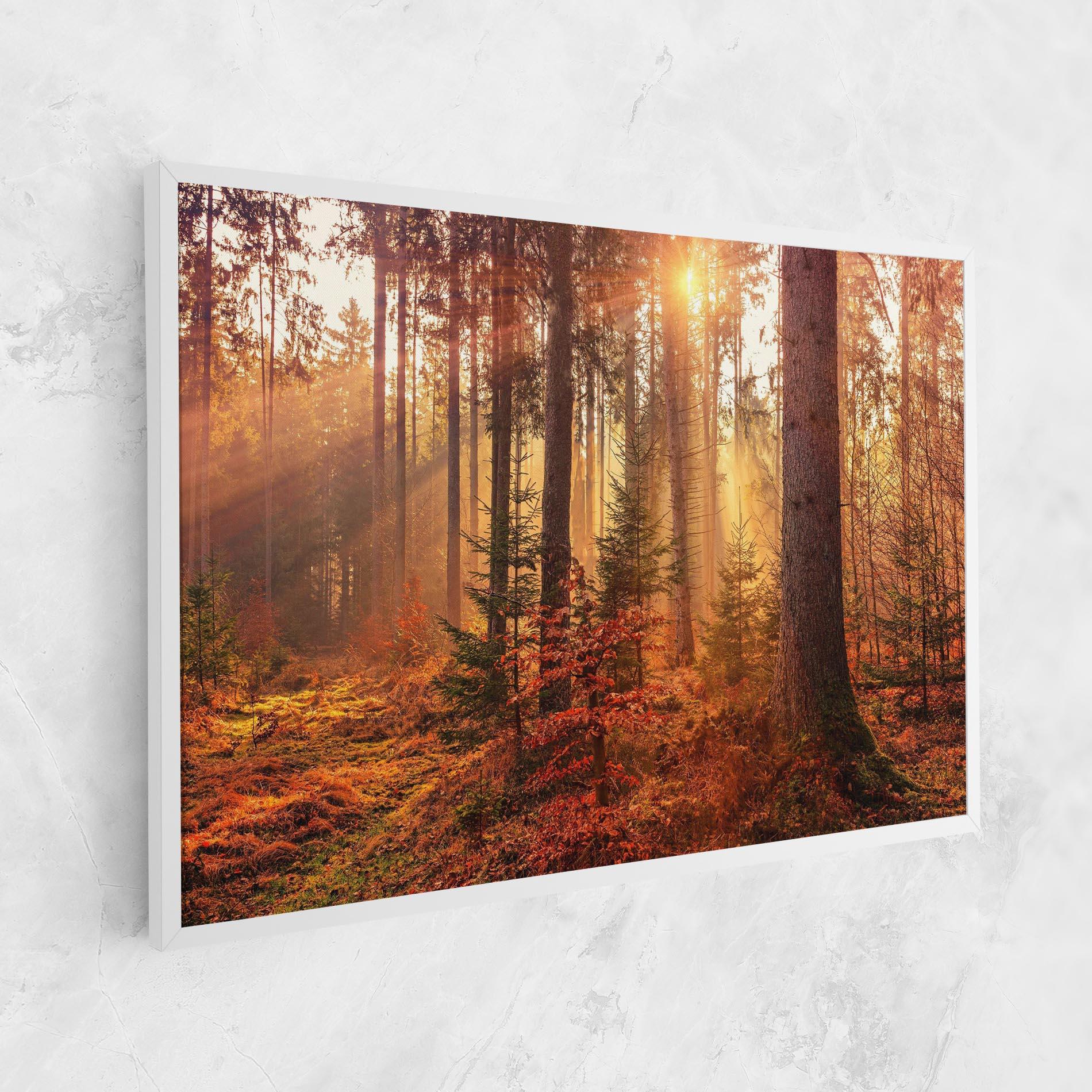 Картина на платно Orange Light Forest mockup 1