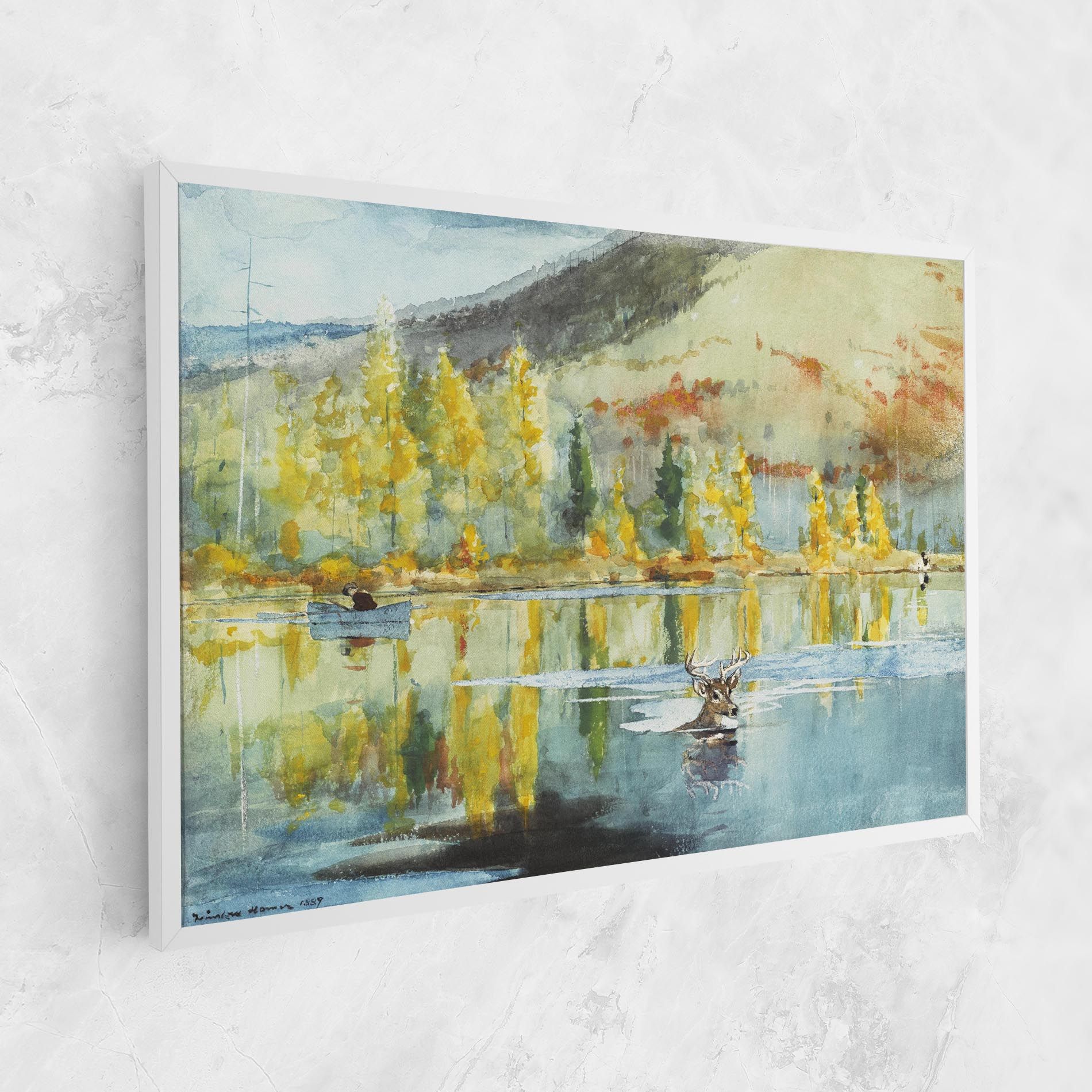 Trees Painting Lake mockup 1