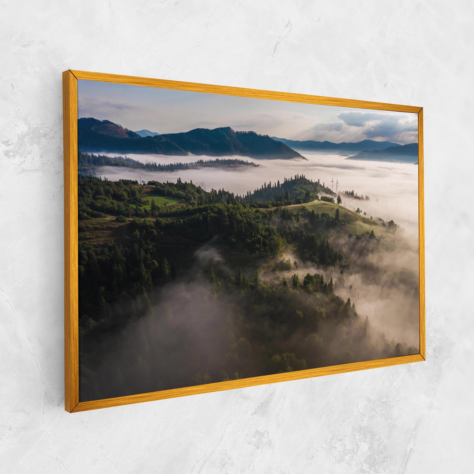 Картина на платно Foggy Forest View mockup 1