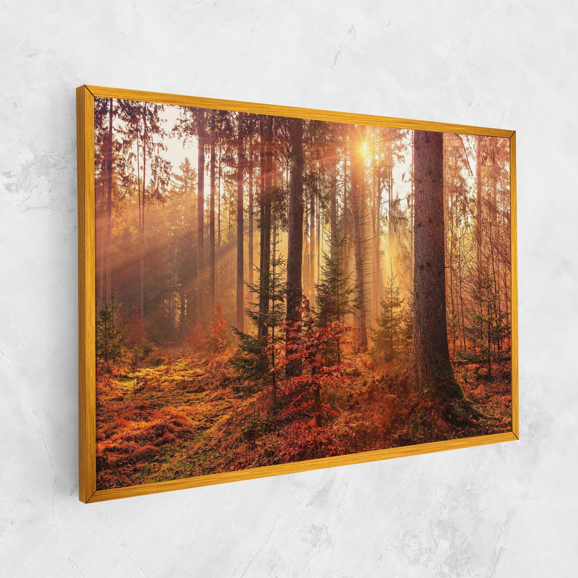 Картина на платно Orange Light Forest mockup 1