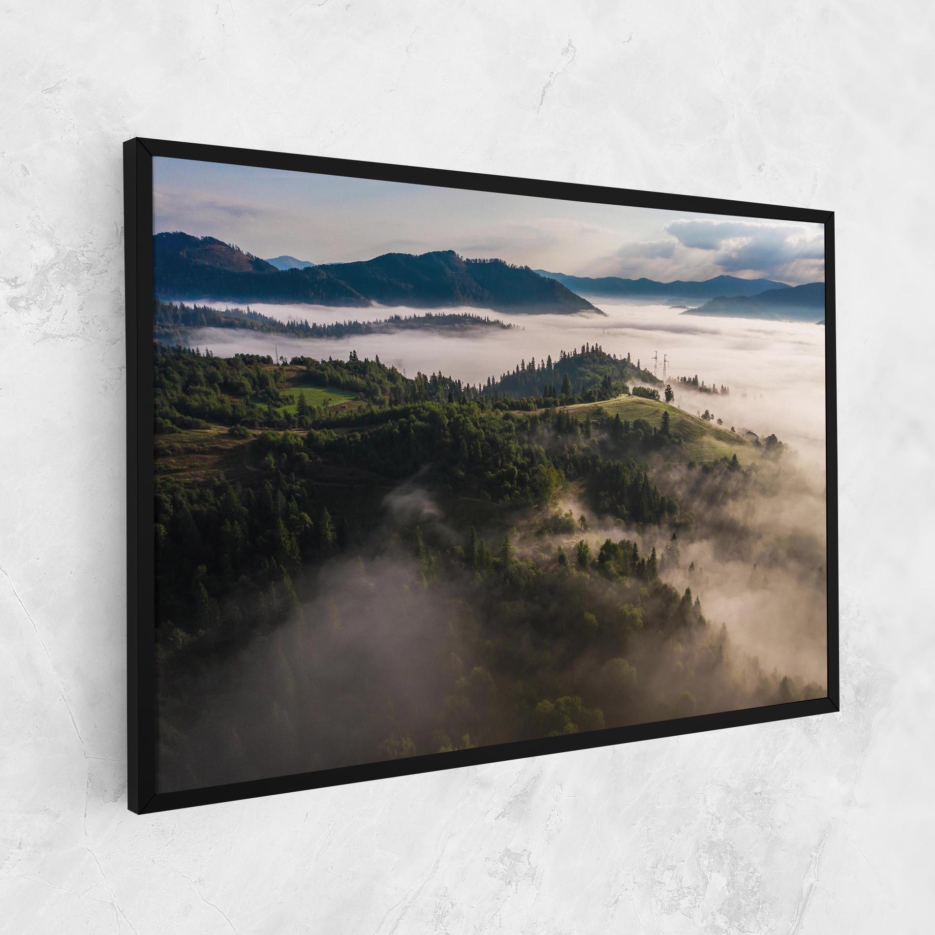 Картина на платно Foggy Forest View mockup 1