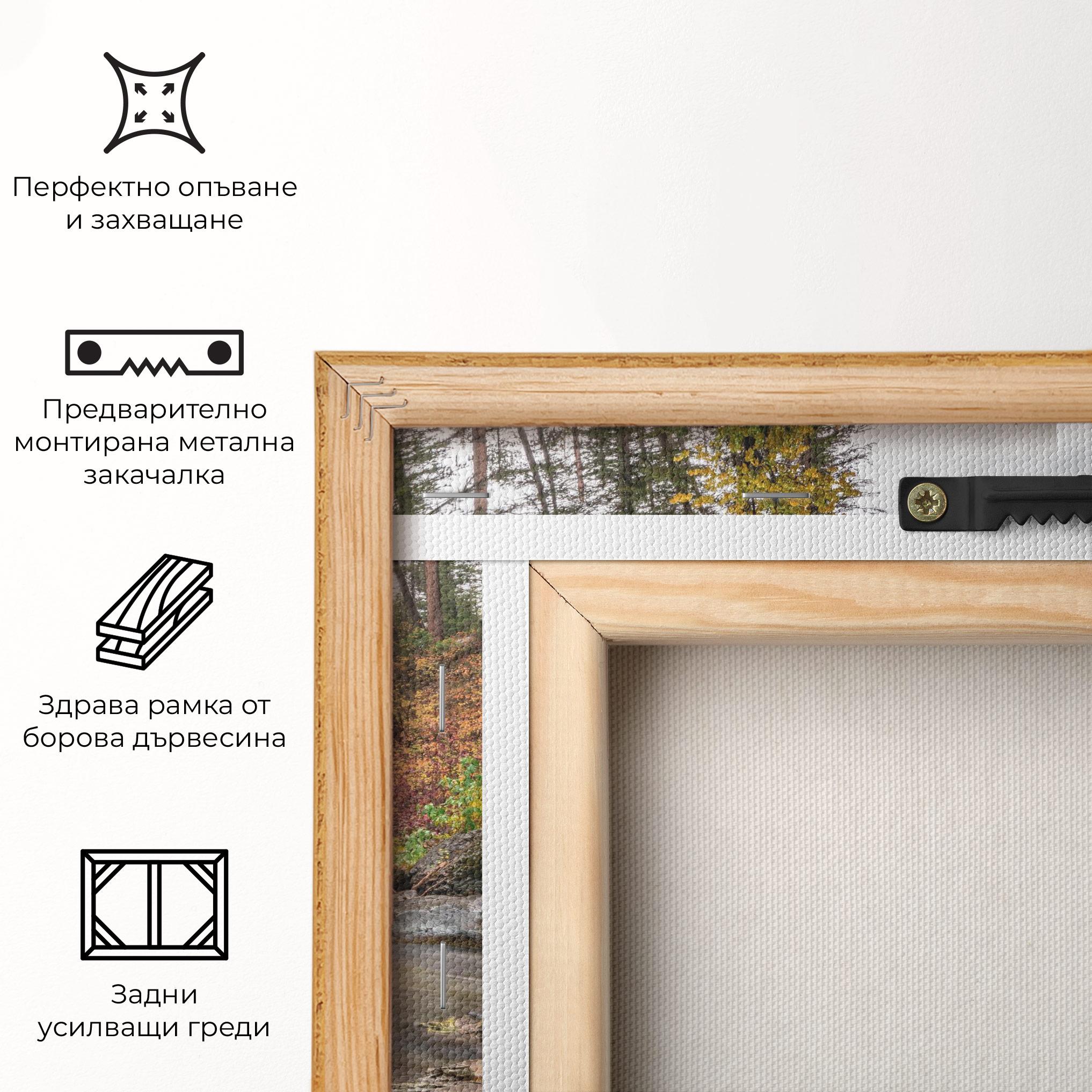 Картина на платно Forest Lake Rocks mockup 5