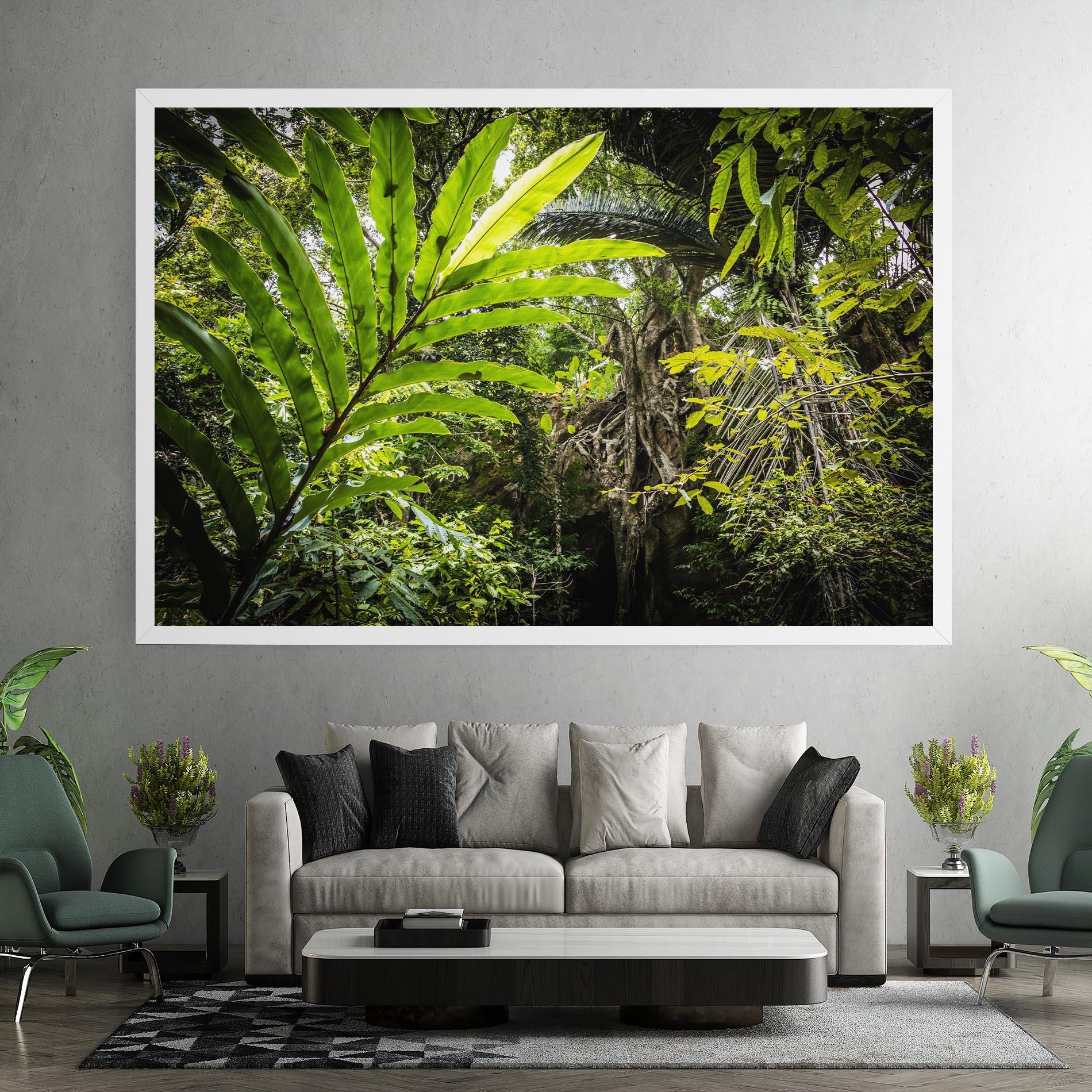 Картина на платно Big Leaf Forest mockup 7