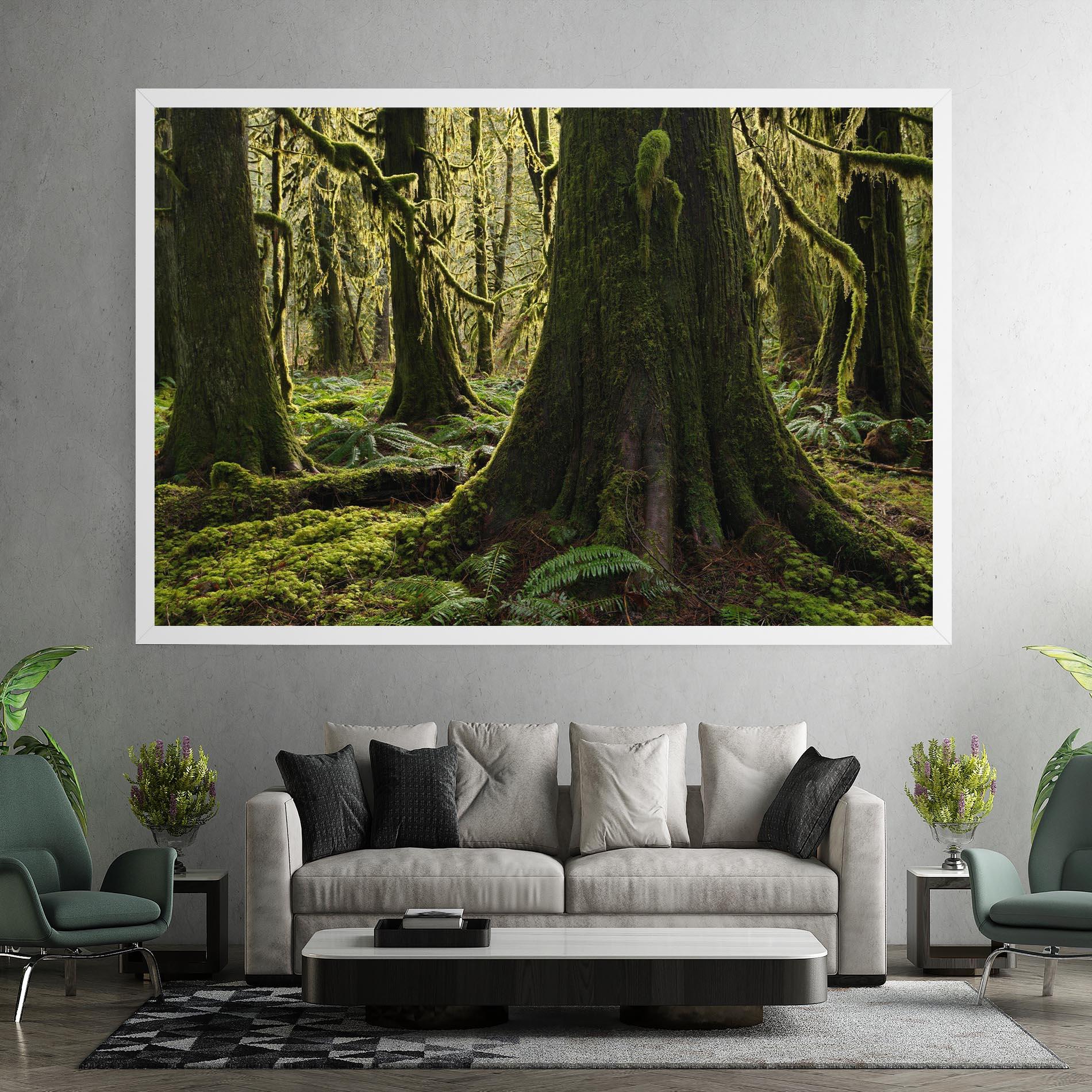 Картина на платно Green Moss Forest mockup 7