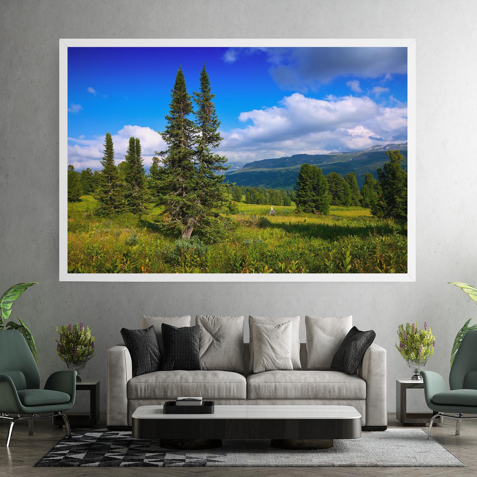 Картина на платно Morning Sunny Field mockup 7