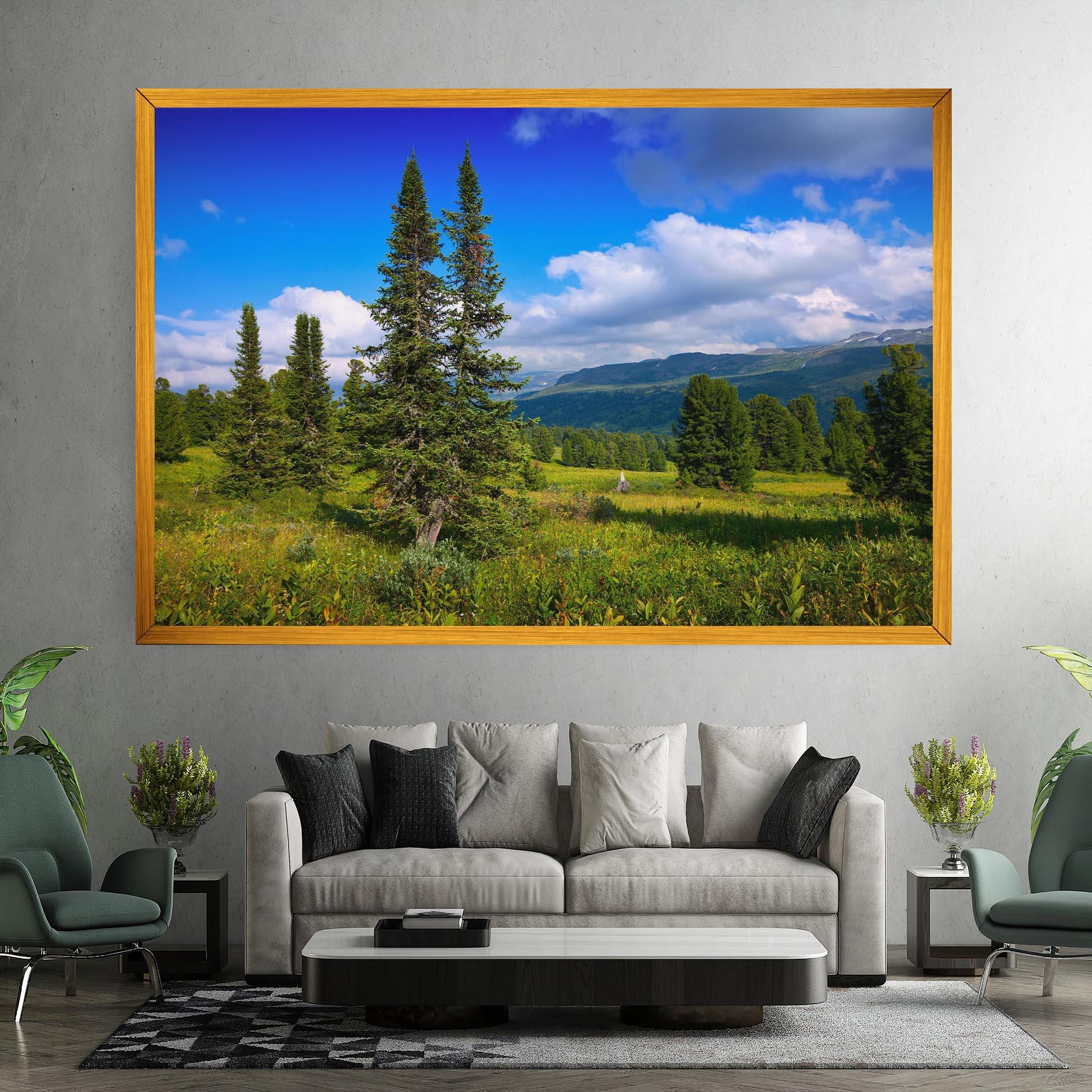 Картина на платно Morning Sunny Field mockup 7