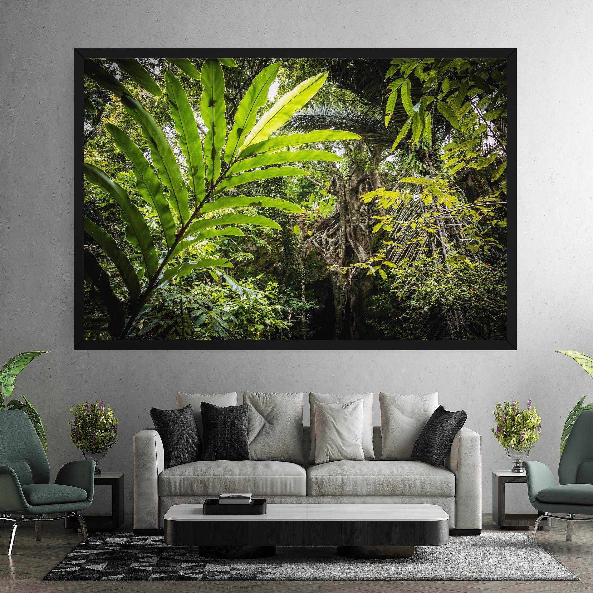 Картина на платно Big Leaf Forest mockup 7