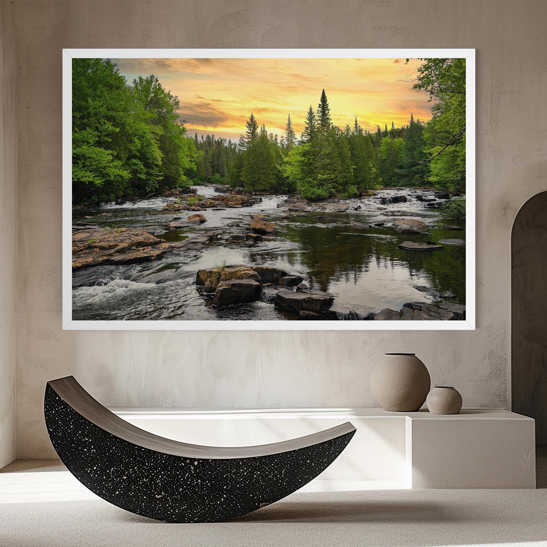 Картина на платно Small River Forest mockup 8