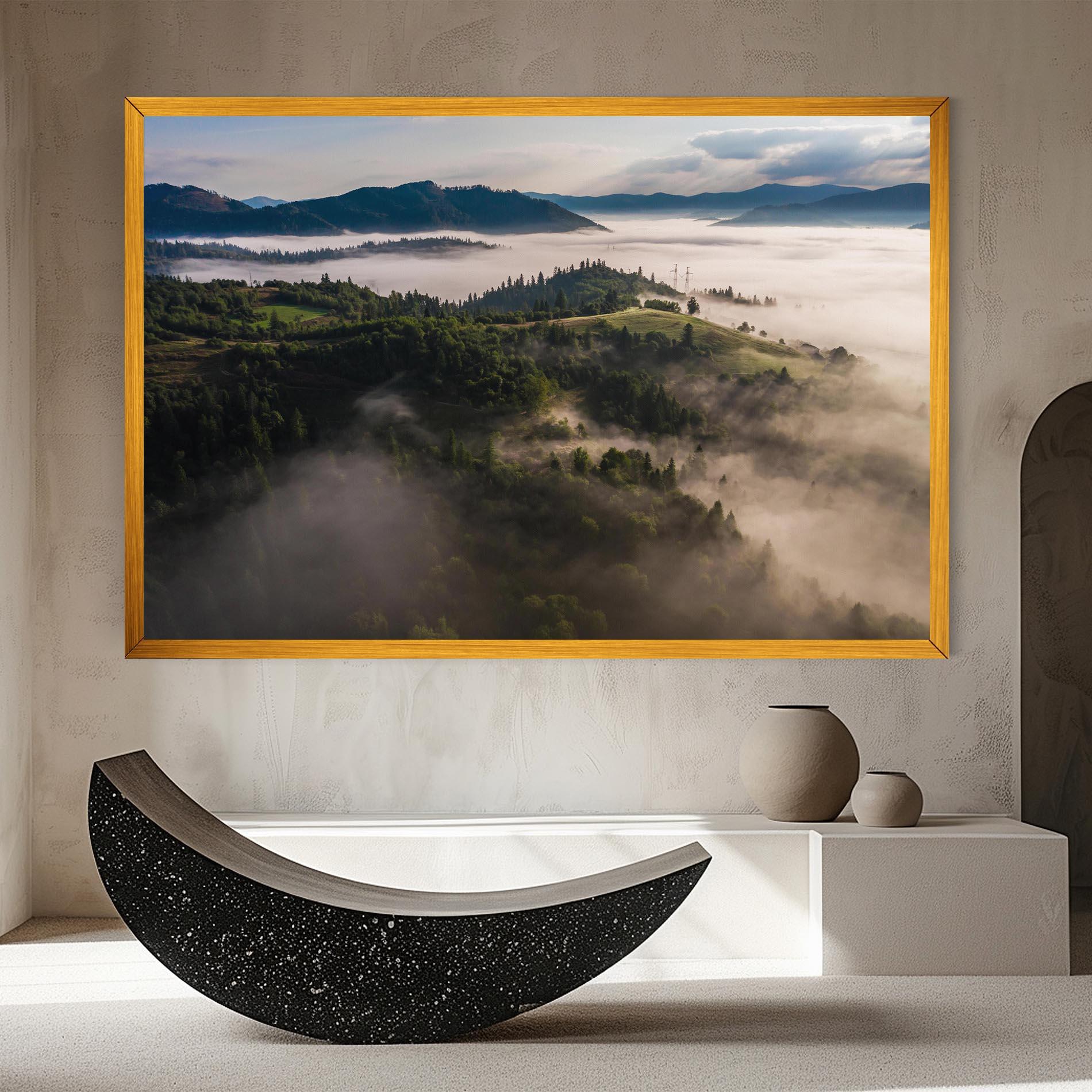 Картина на платно Foggy Forest View mockup 8