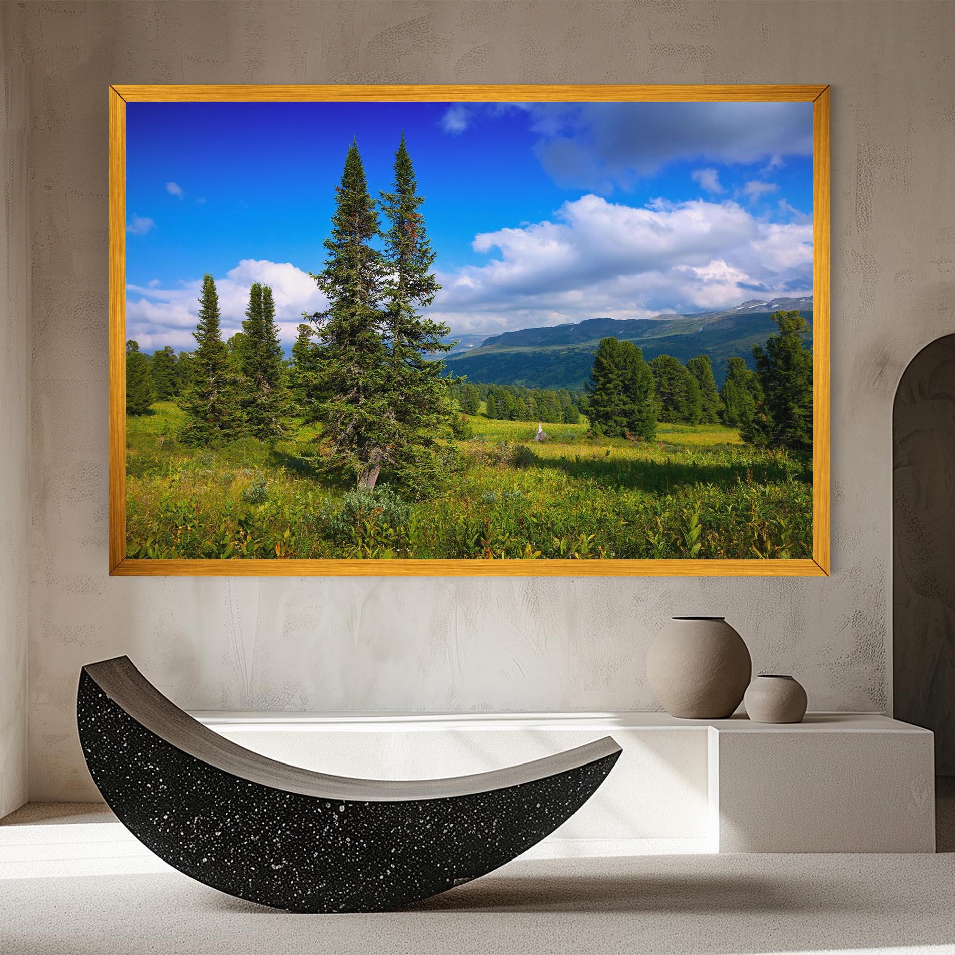 Картина на платно Morning Sunny Field mockup 8