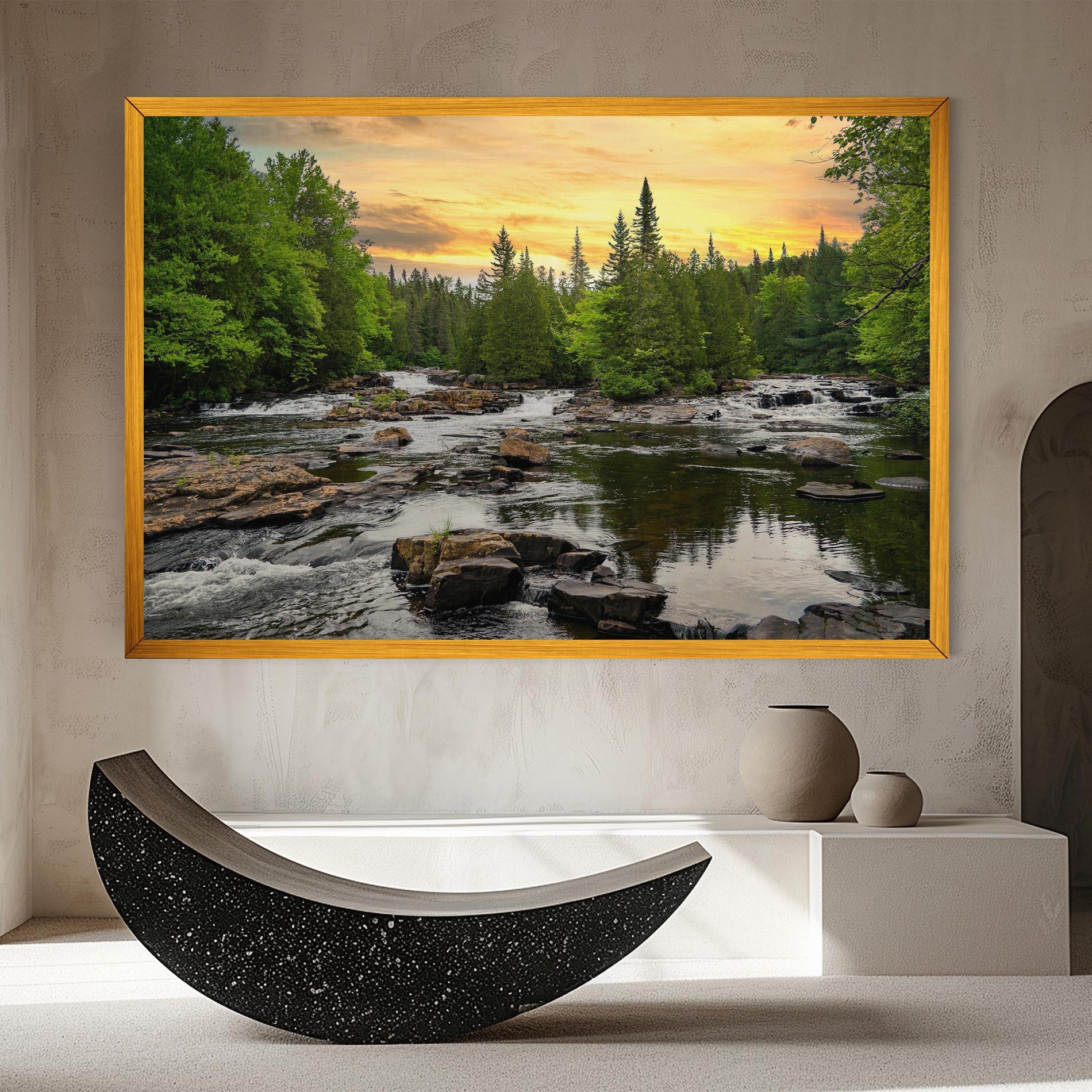 Картина на платно Small River Forest mockup 8