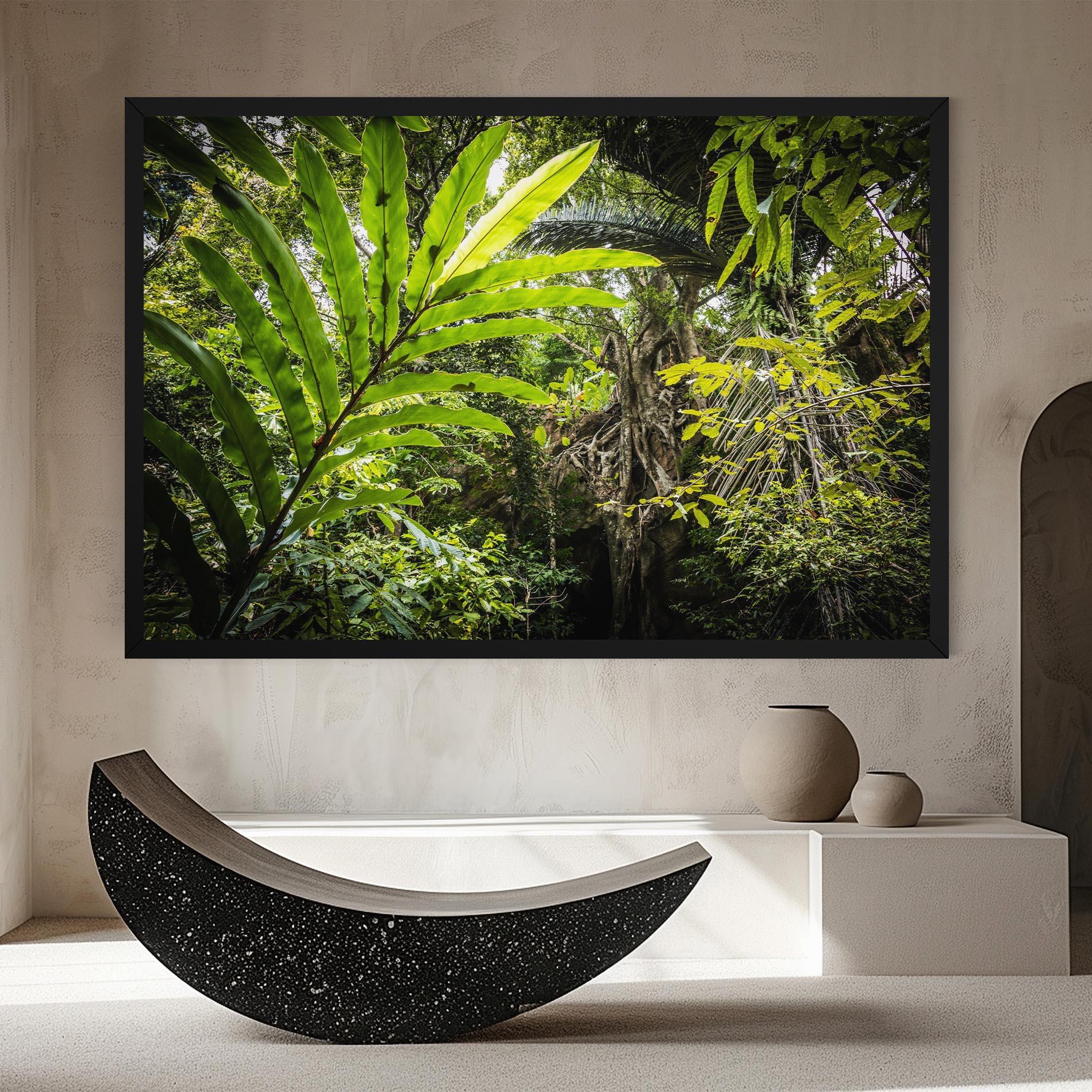 Картина на платно Big Leaf Forest mockup 8