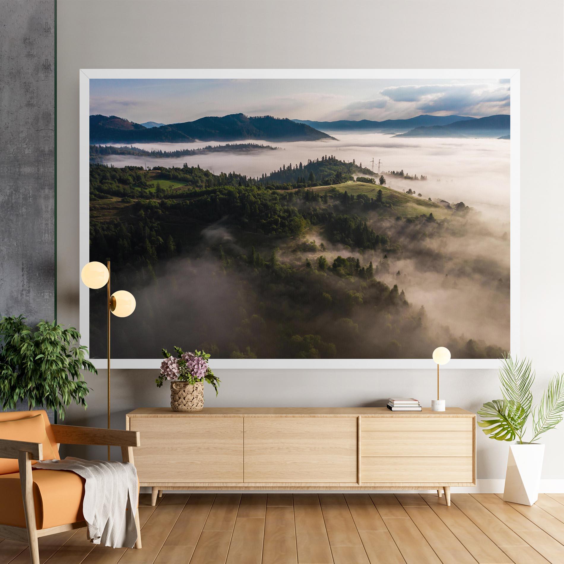 Картина на платно Foggy Forest View mockup 9