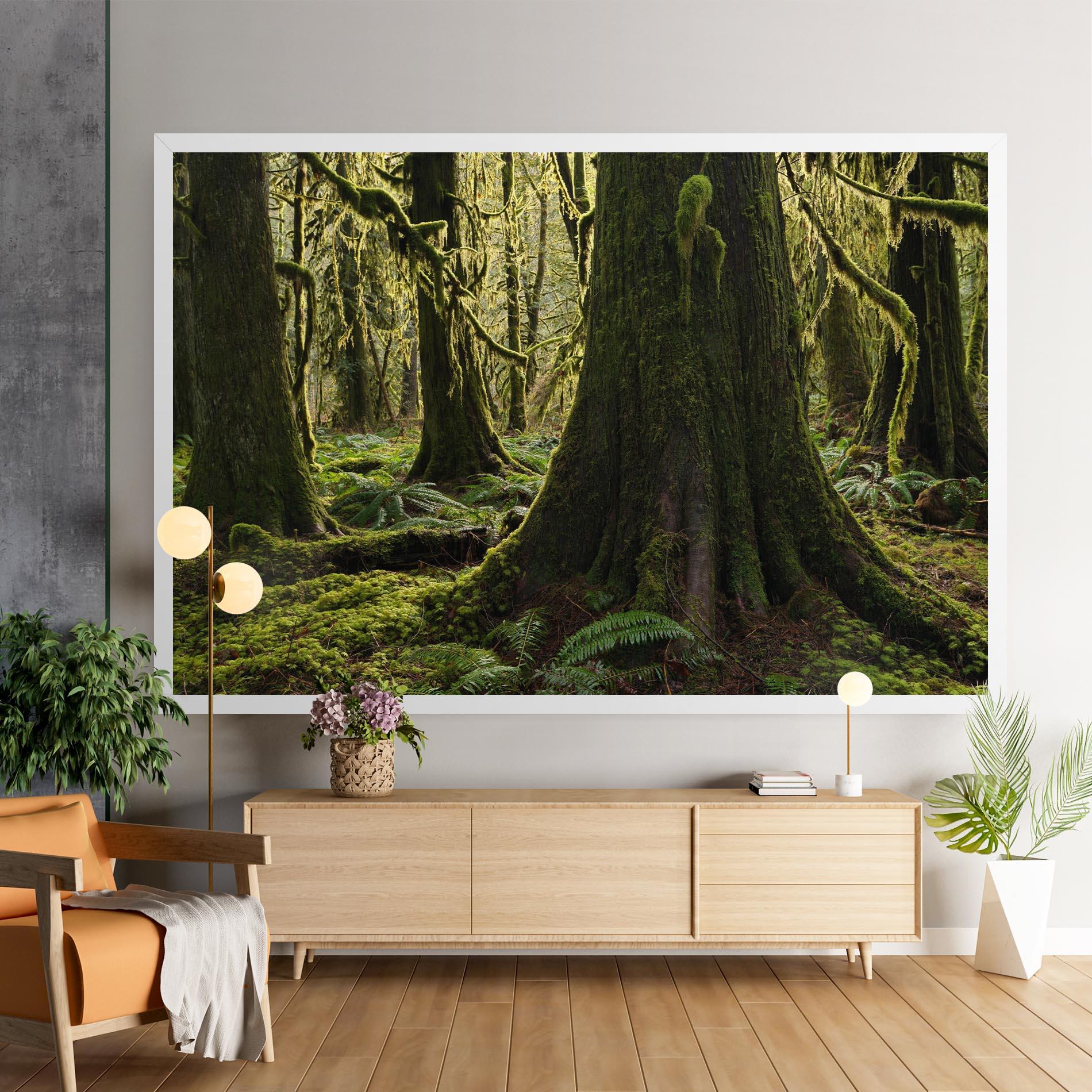 Картина на платно Green Moss Forest mockup 9