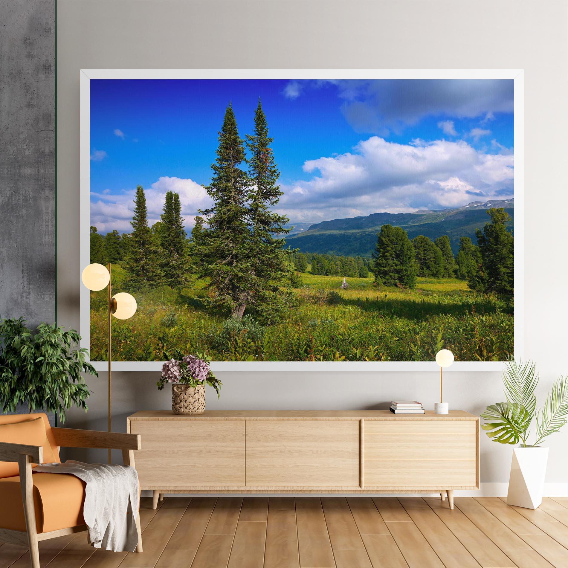 Картина на платно Morning Sunny Field mockup 9