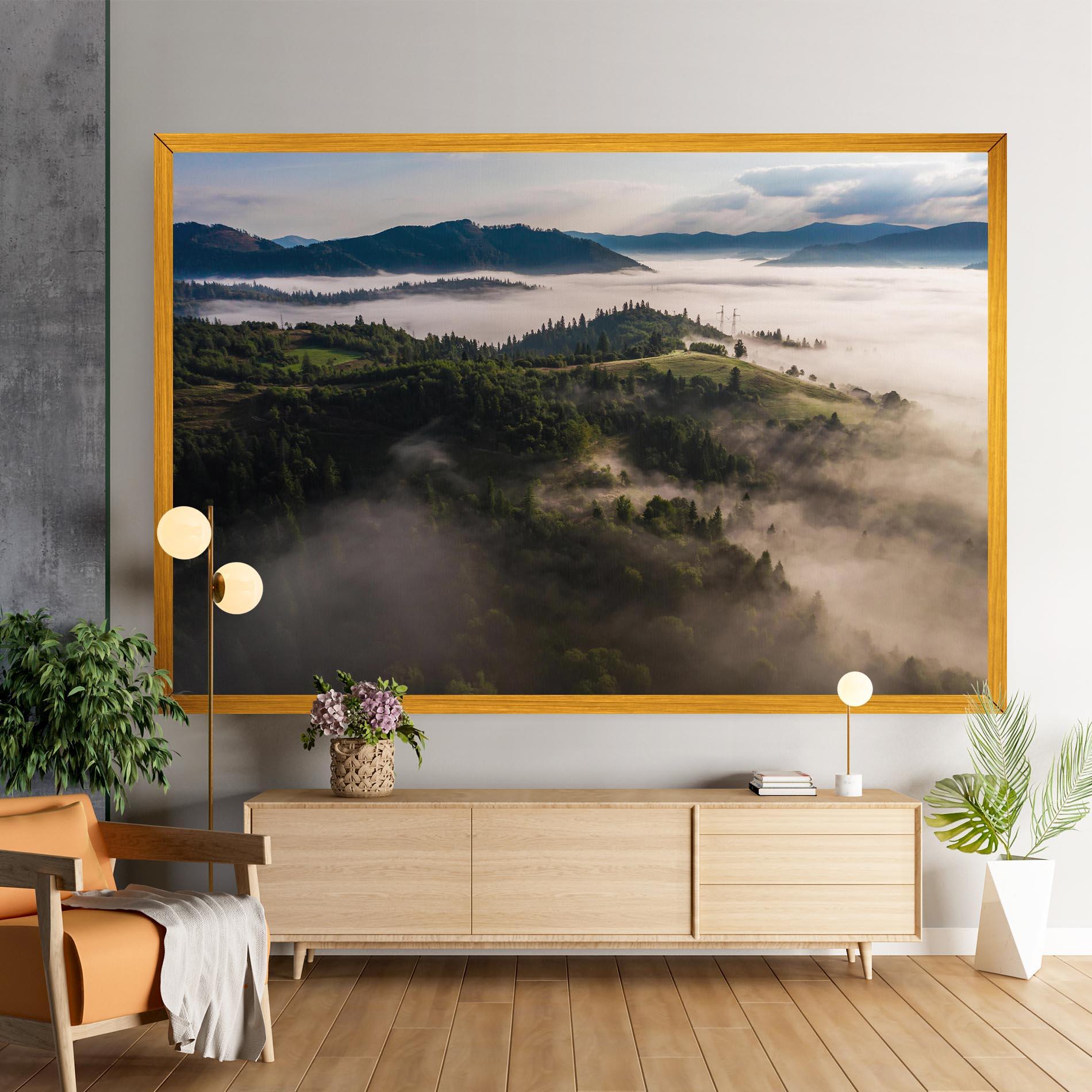 Картина на платно Foggy Forest View mockup 9
