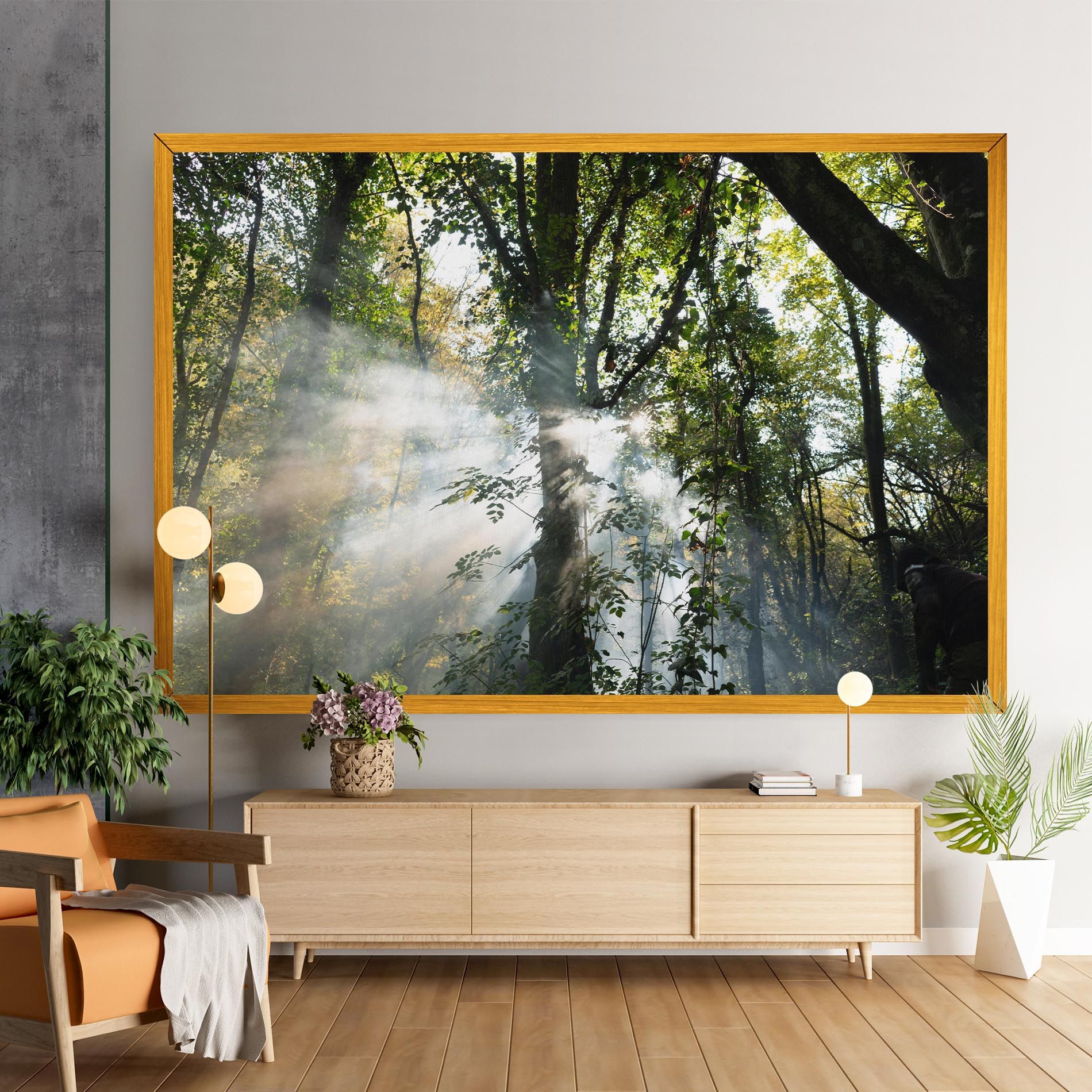 Foggy Light Forest mockup 9
