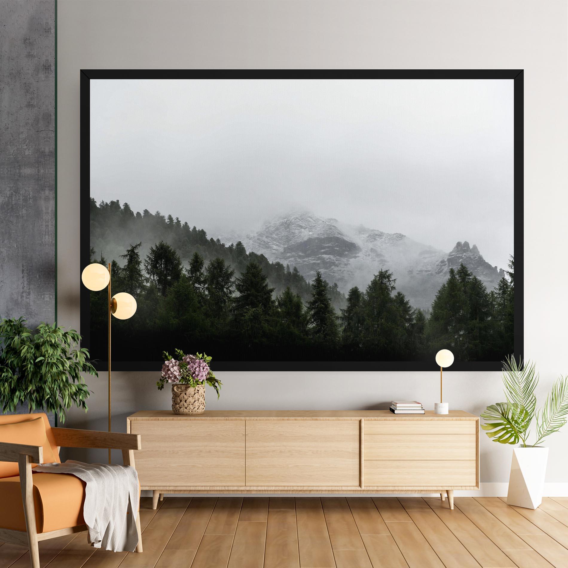 Картина на платно Foggy Mountain Forest mockup 9