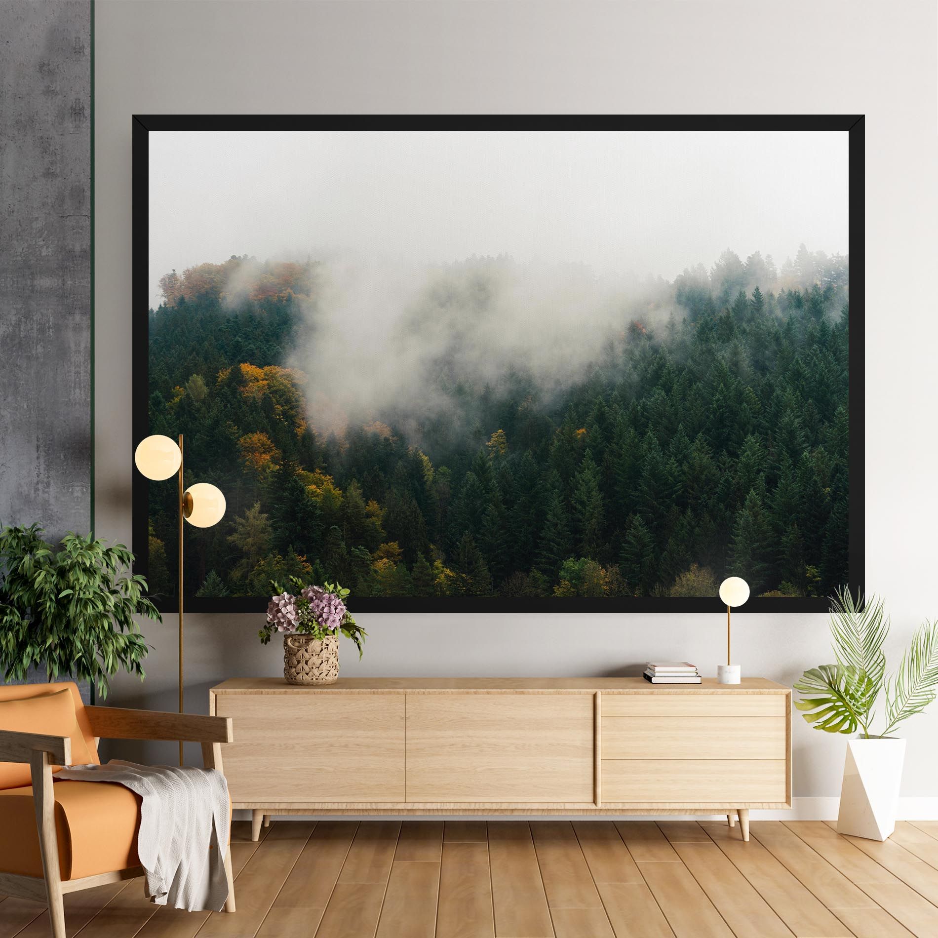 Foggy Tree Forest mockup 9