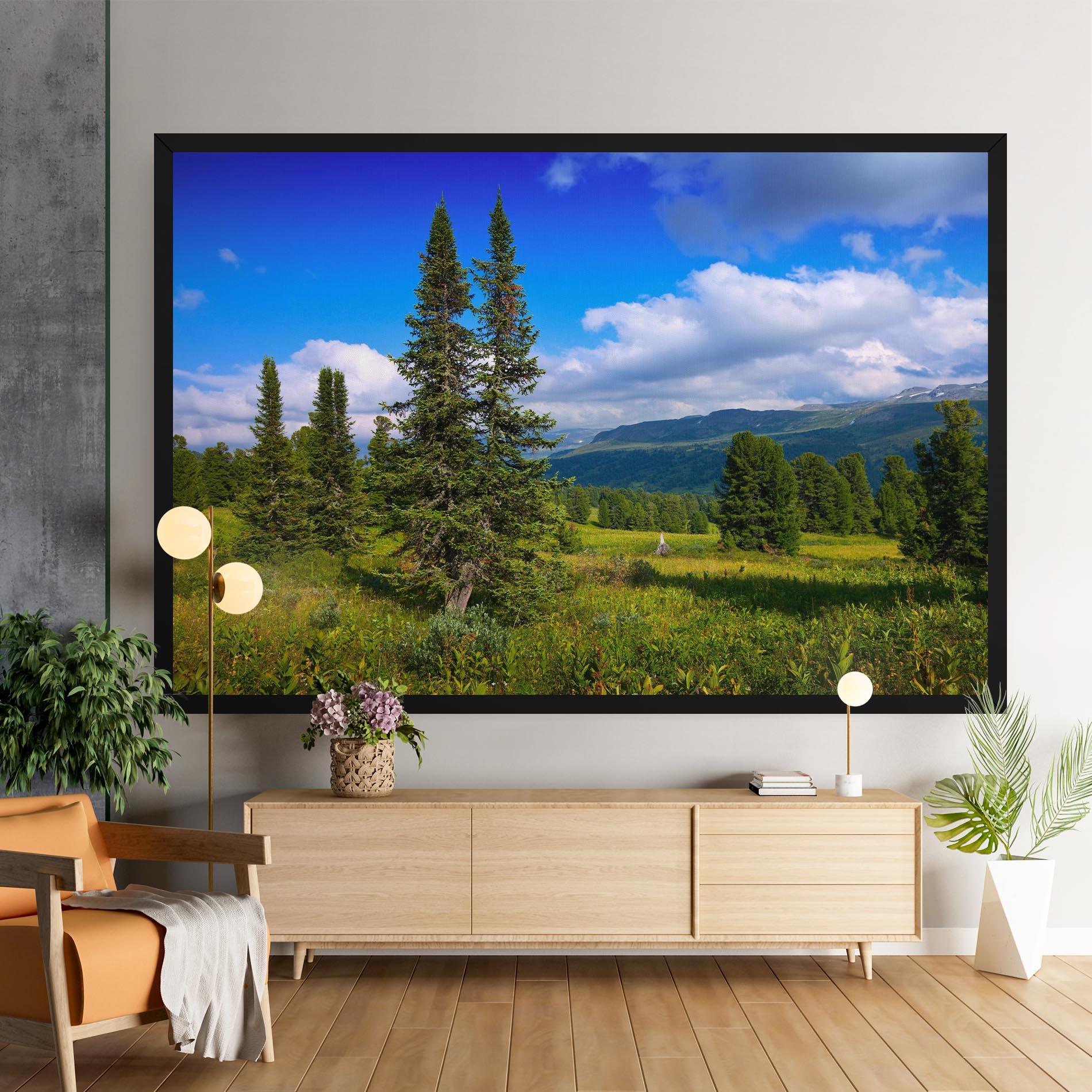 Картина на платно Morning Sunny Field mockup 9