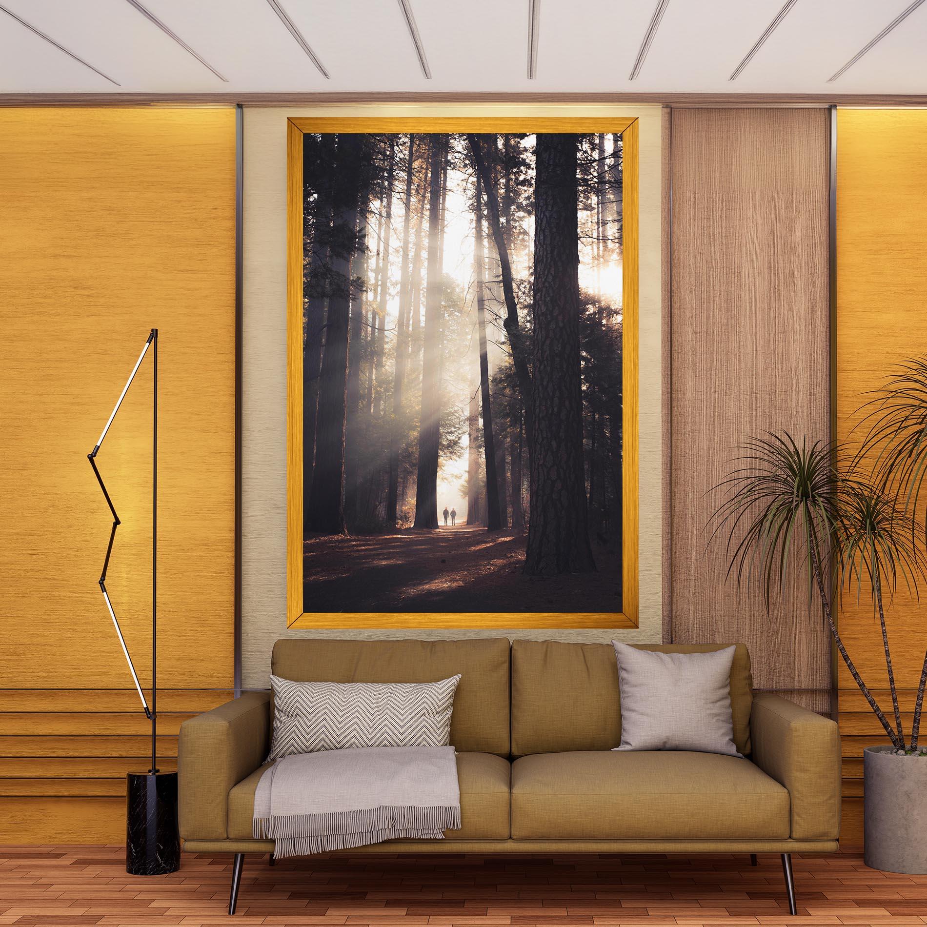 Картина на платно Foggy Couple Forest mockup 9