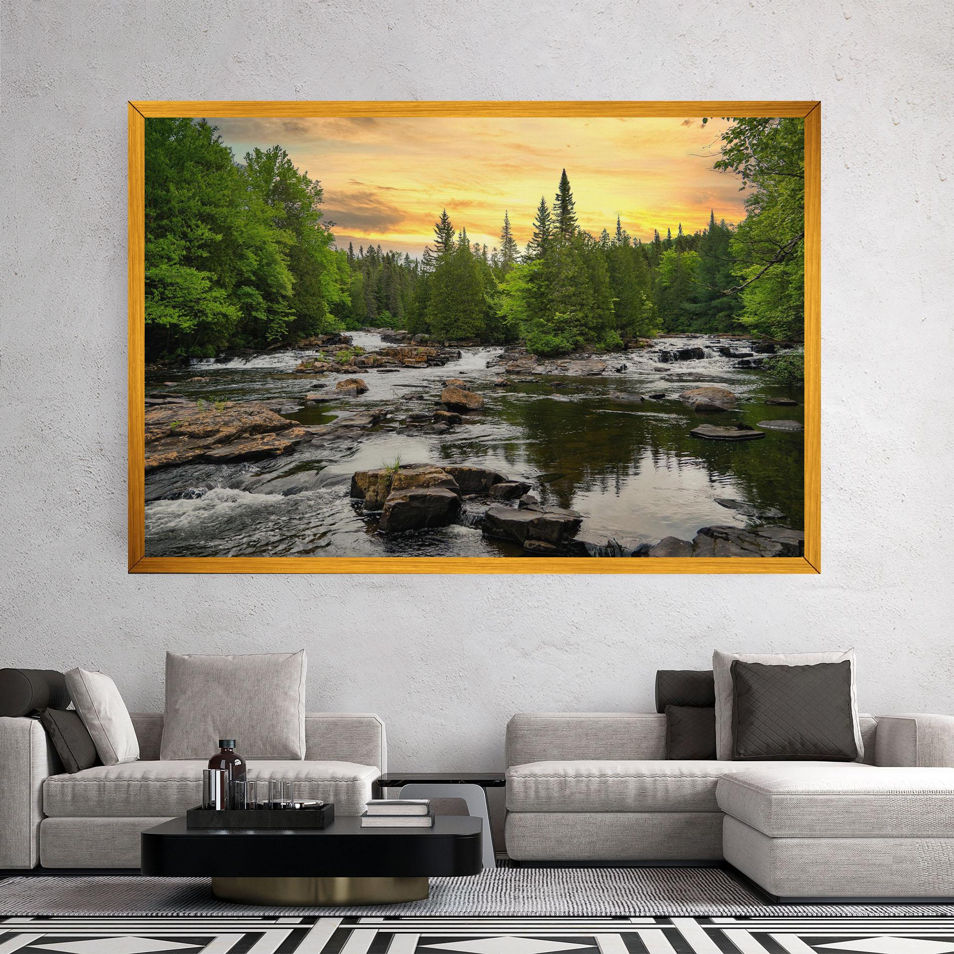 Картина на платно Small River Forest mockup 2