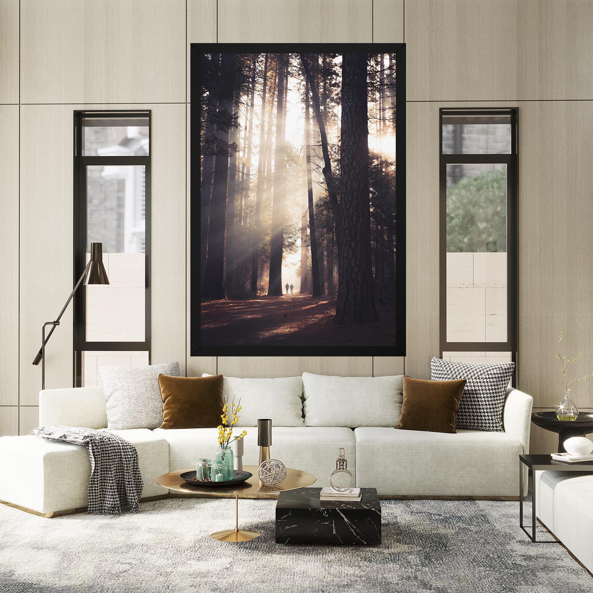 Картина на платно Foggy Couple Forest mockup 2