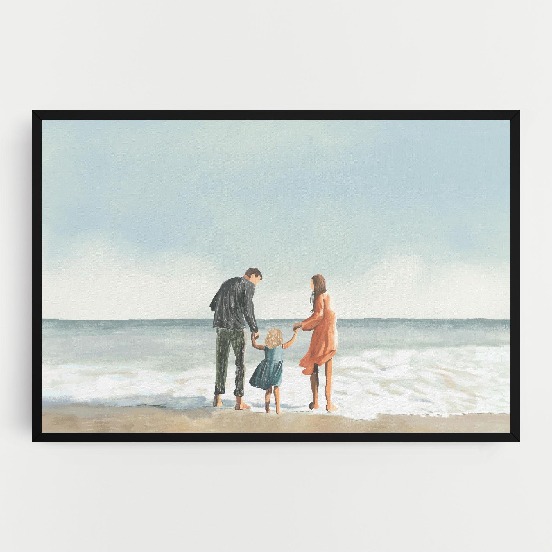 Картина на платно Beach Family mockup 0