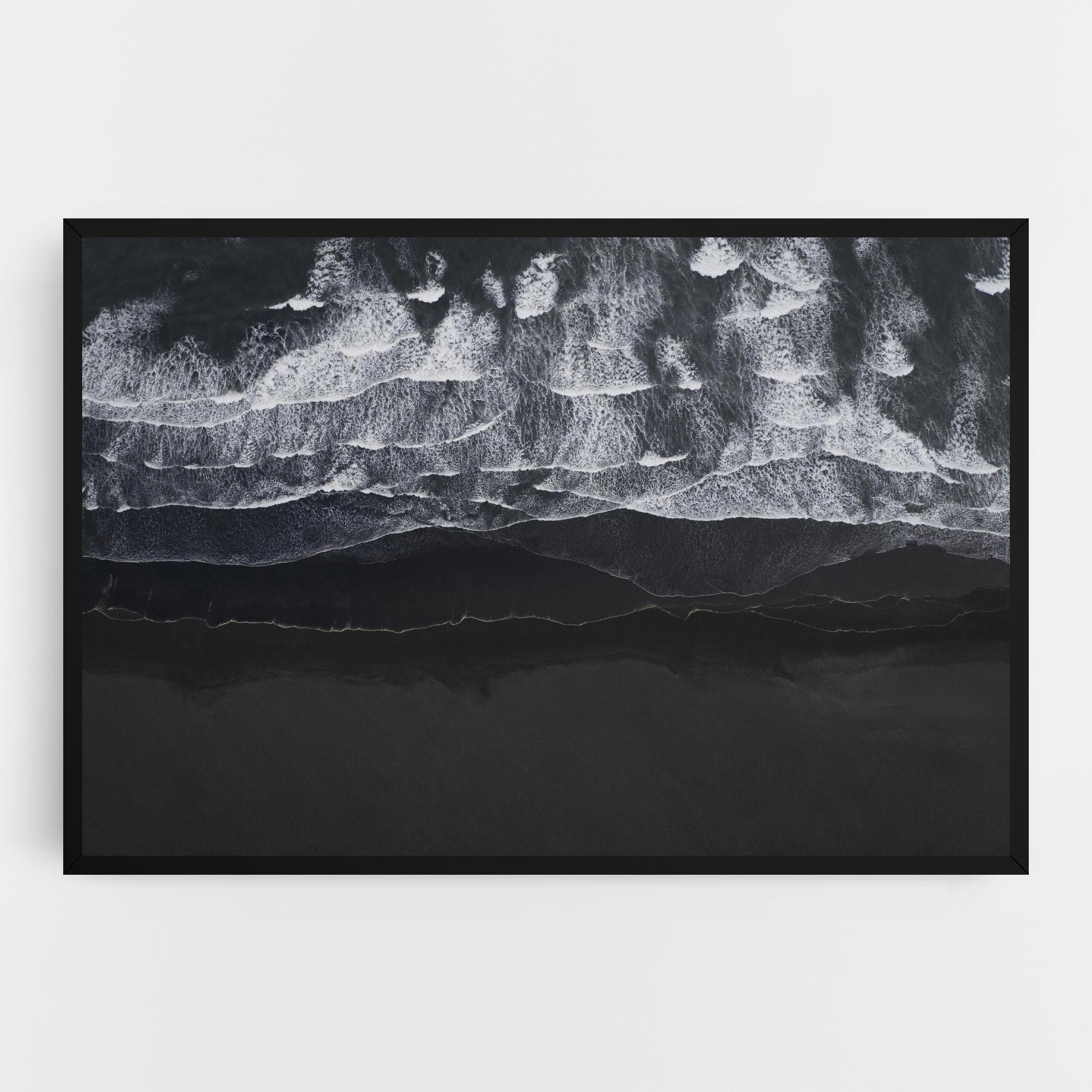 Картина на платно Grey Waves Beach mockup 0