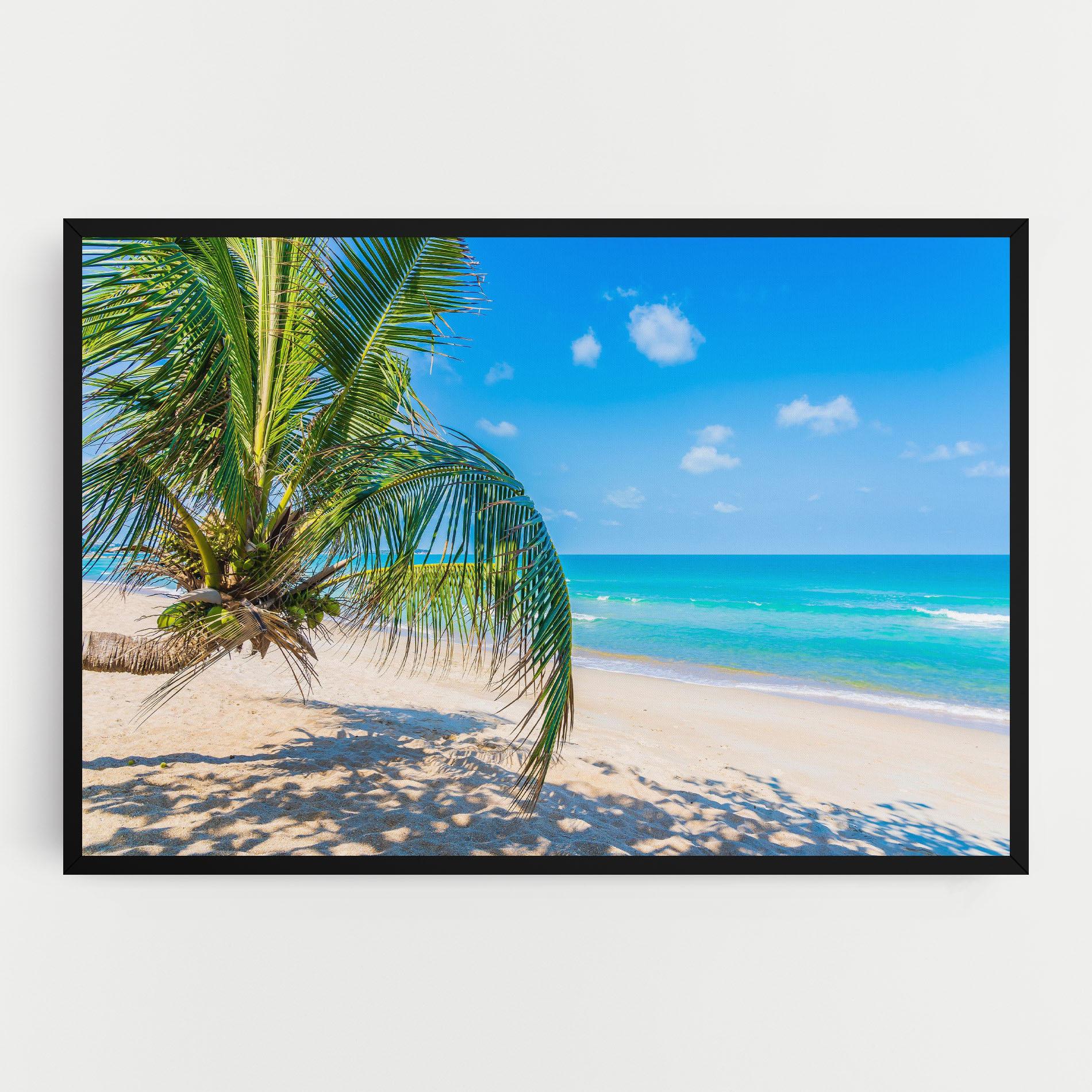 Картина на платно Tropical Beach View mockup 0