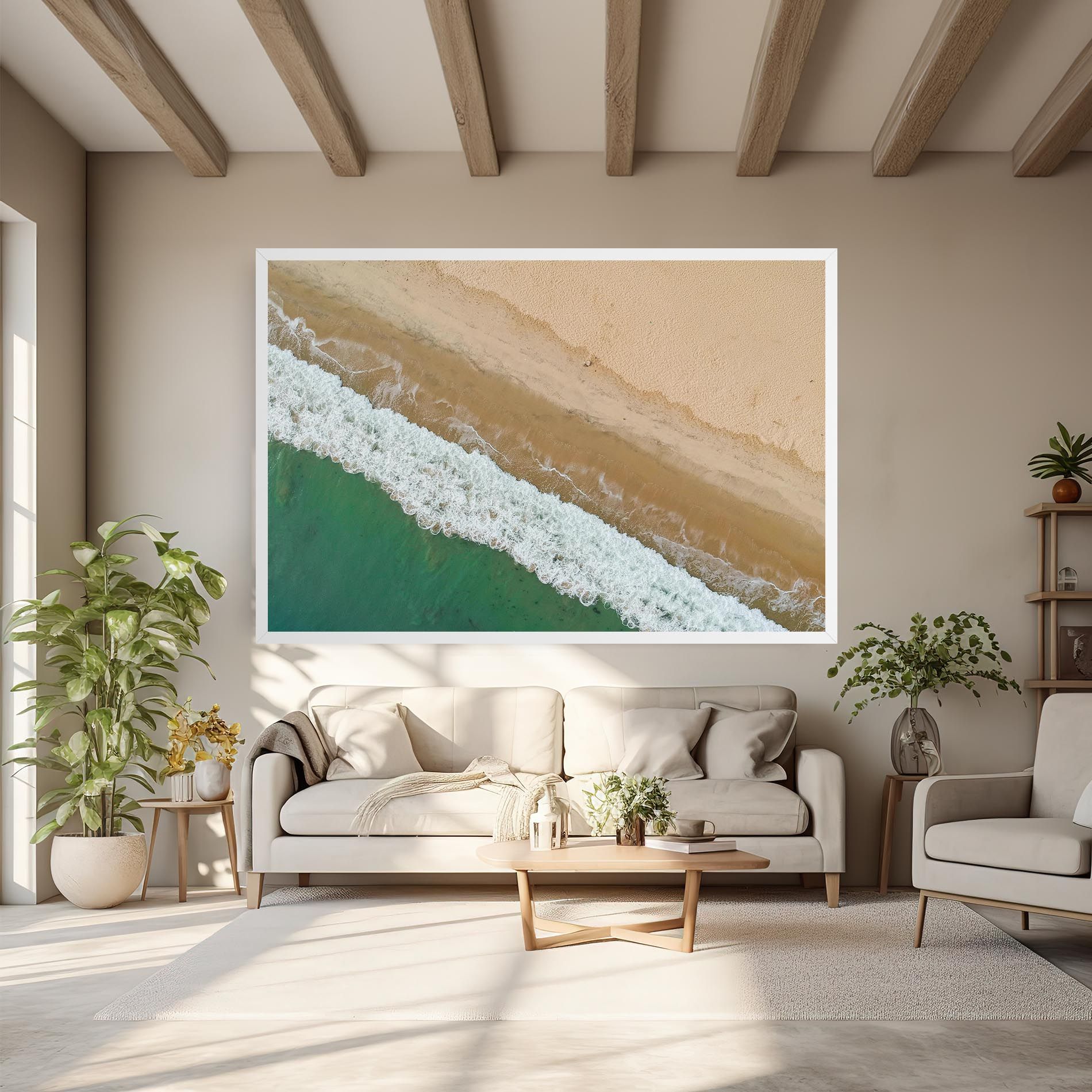 Cream Green Waves mockup 6