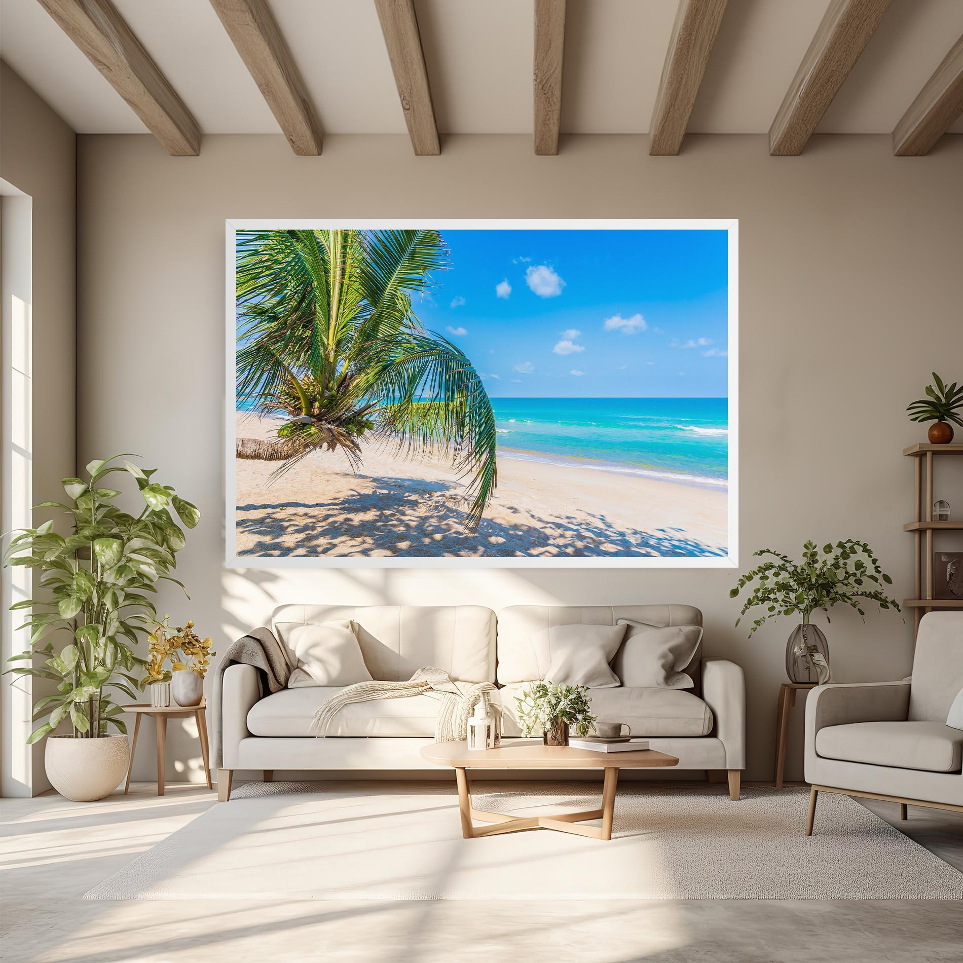 Картина на платно Tropical Beach View mockup 6