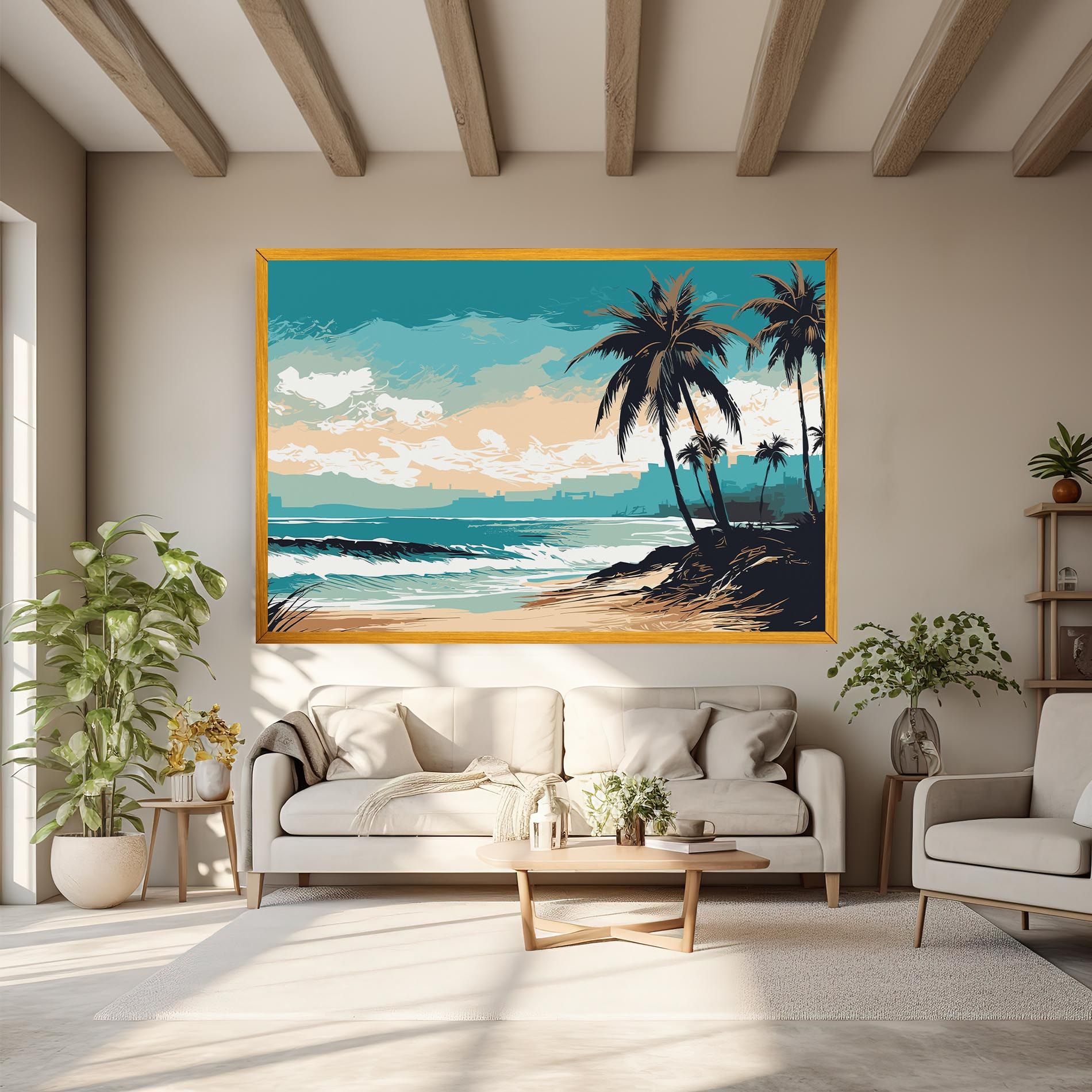 Cream Blue Beach mockup 6