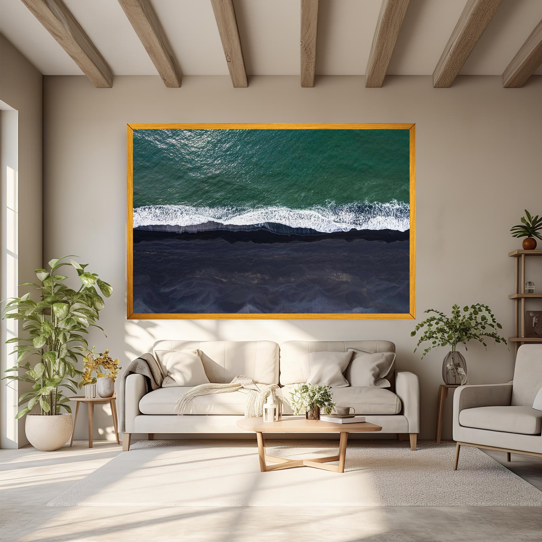 Картина на платно Green Blue Beach mockup 6