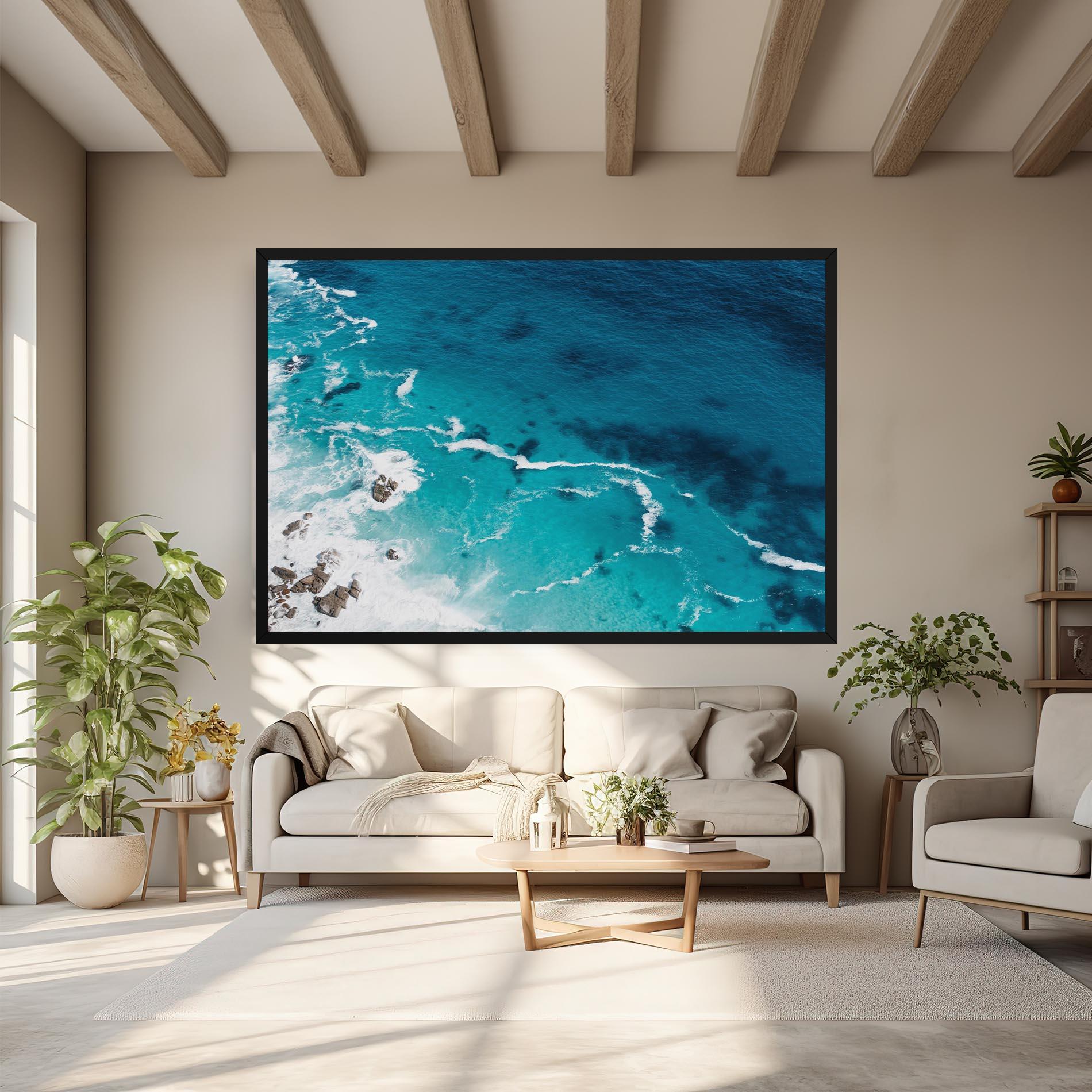 Картина на платно Blue Water Beach mockup 6