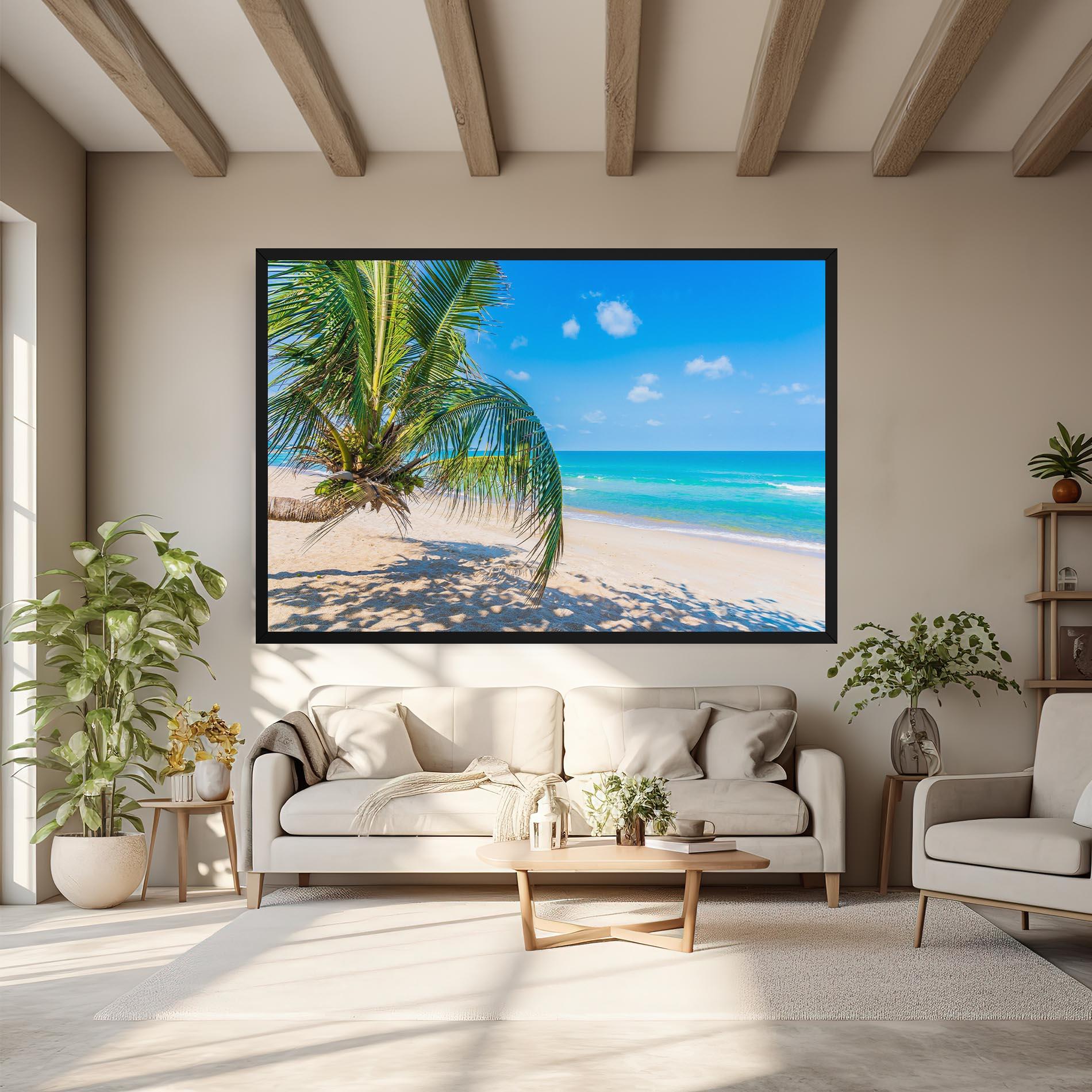 Картина на платно Tropical Beach View mockup 6