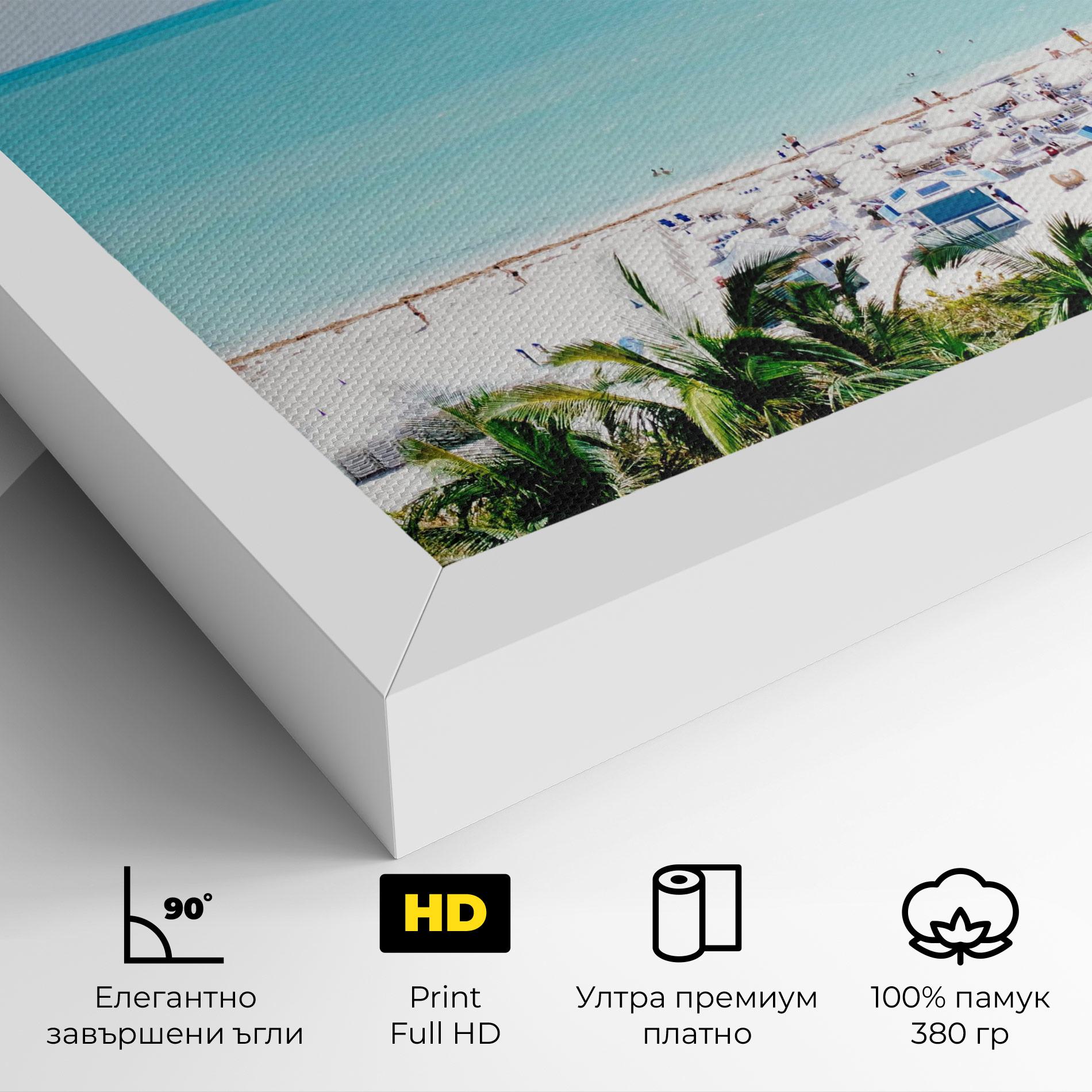 Картина на платно Blue Clear Water mockup 4